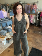 Mesh Detail Wide Leg Pants - Mainstream Boutique
