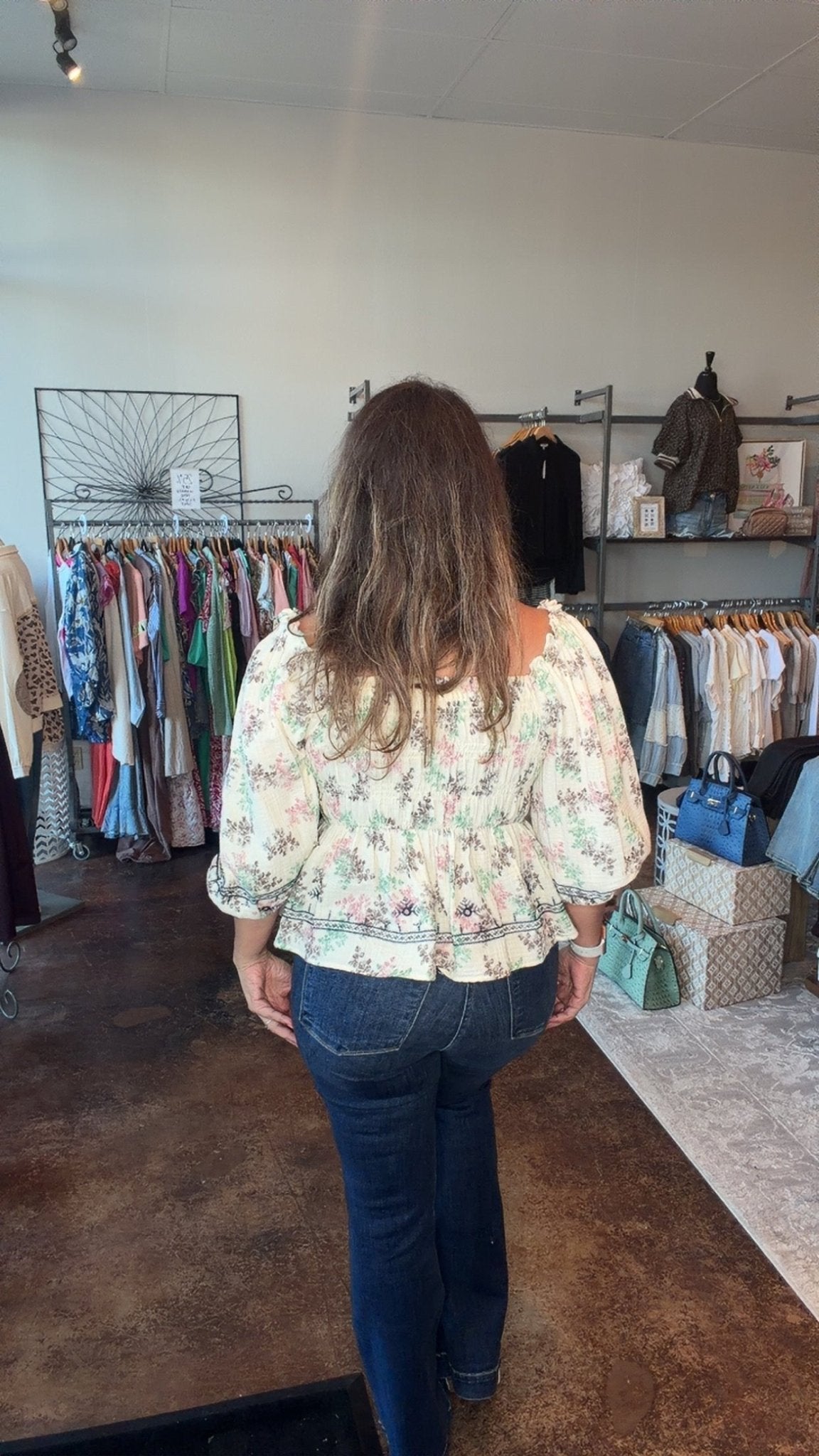 Floral Print Gauze Top - Mainstream Boutique