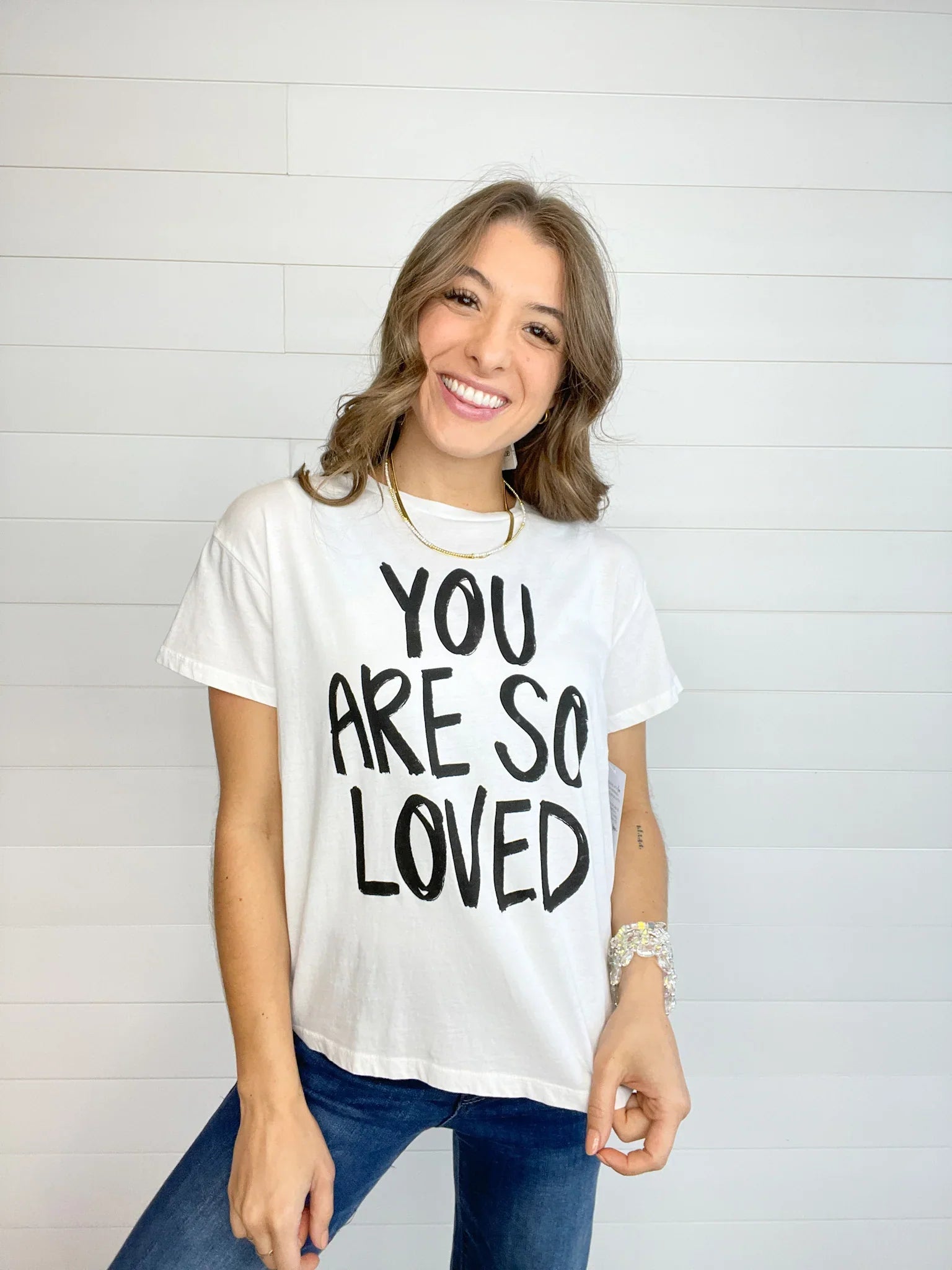 Mac And Me Paint Brushed T-Shirt "You Are So Loved" - Mainstream Boutique