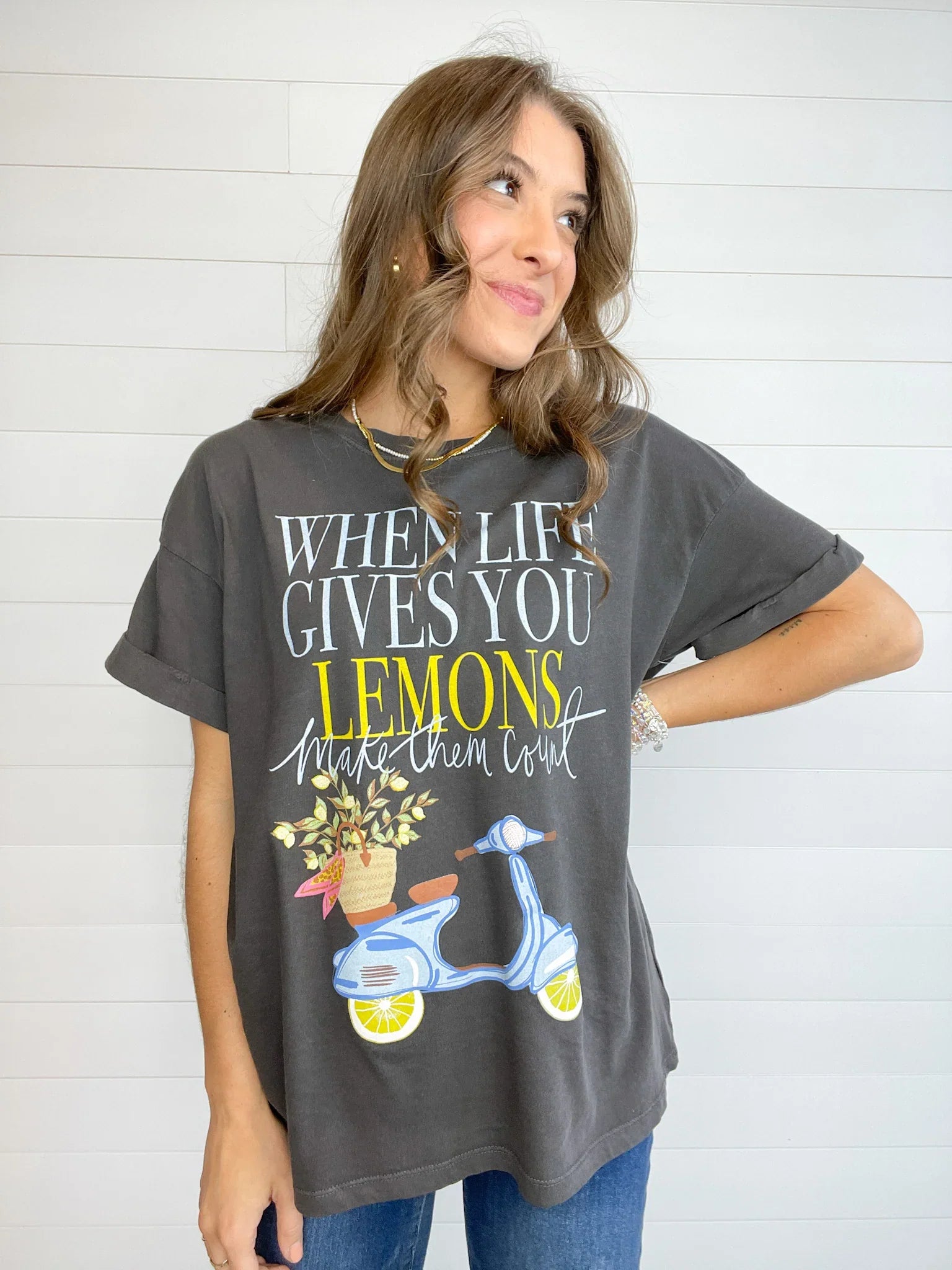 Mac And Me Graphic T-Shirt "Lemons Vintage" - Mainstream Boutique