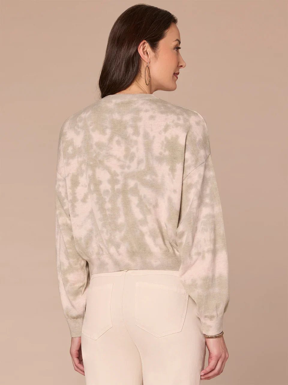 Long Sleeve High Round Neck Tie Dye Sweater - Democracy - Mainstream Boutique