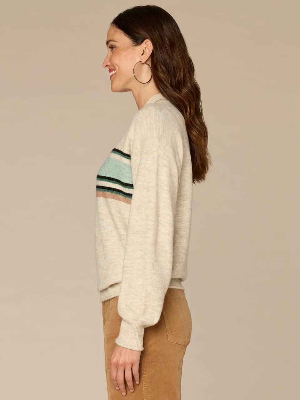 Twofer Sweater With Stripe Detail - Mainstream Boutique