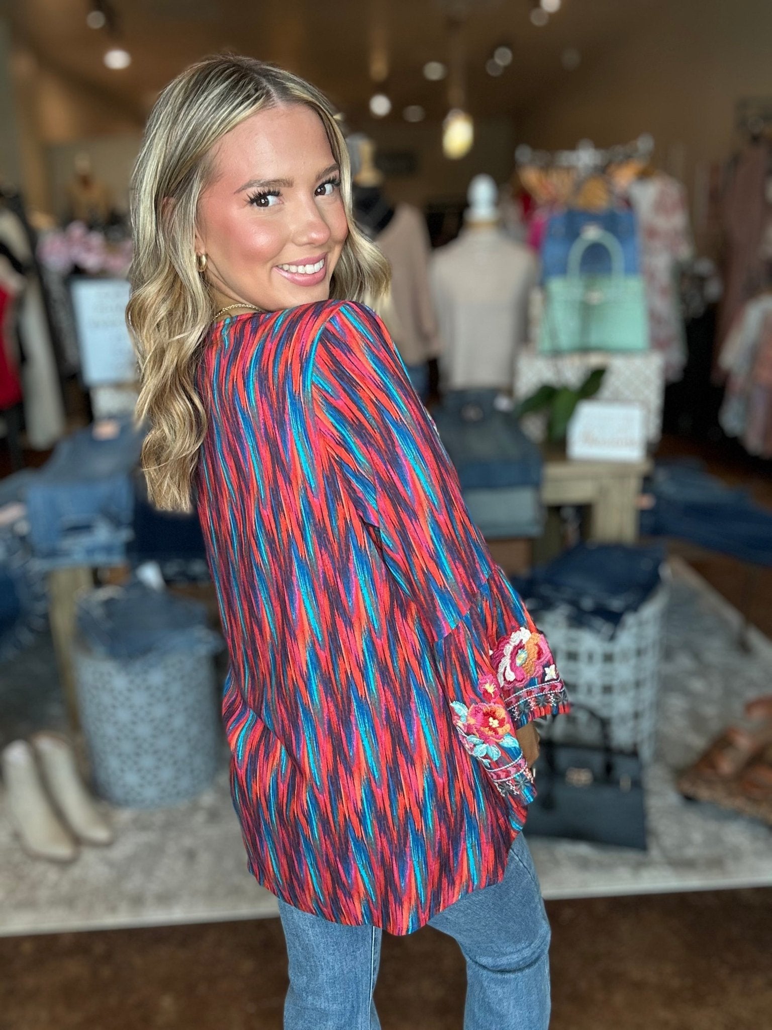 Embroidered Multi Color Top - Mainstream Boutique