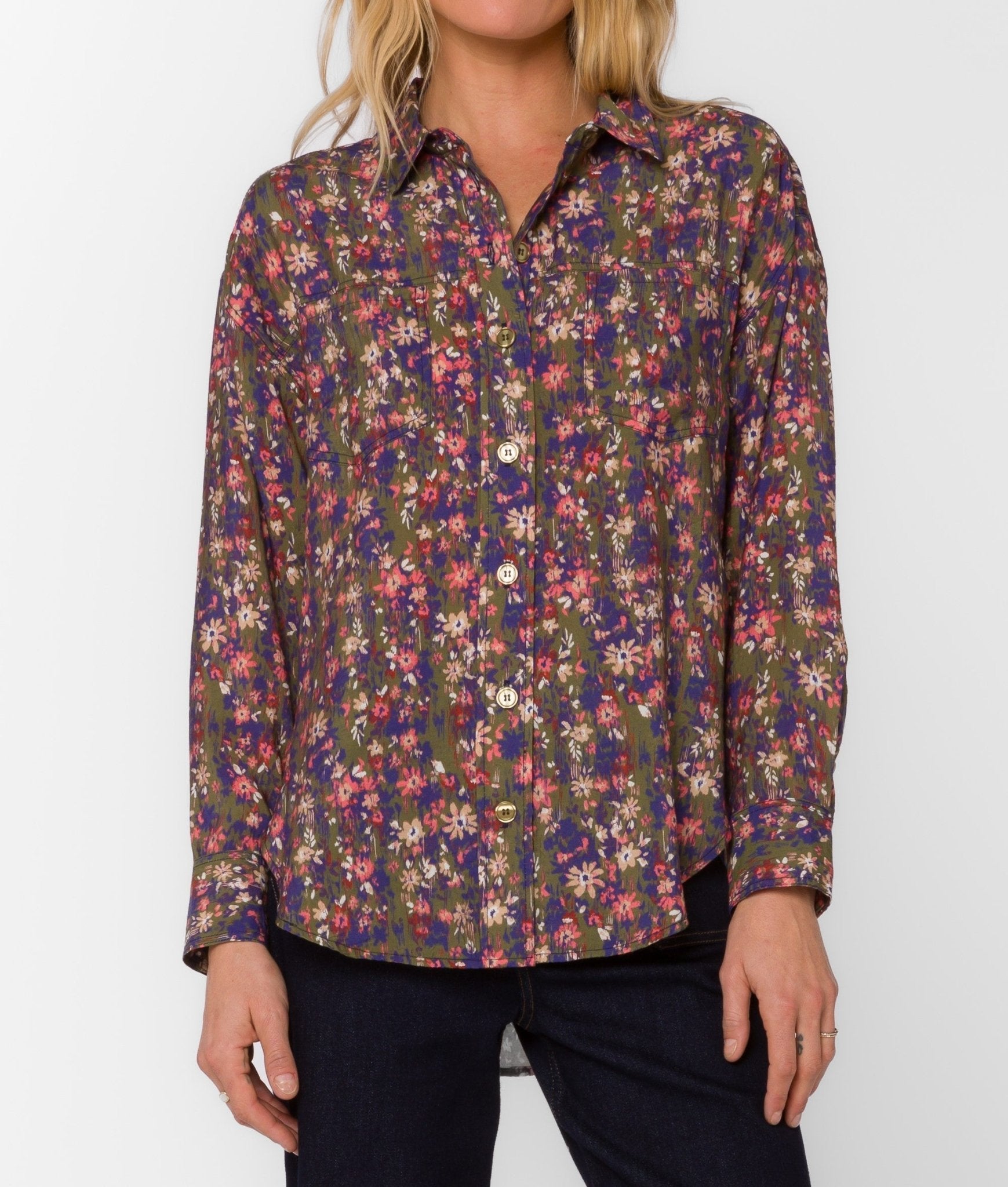 Braxton Button Down Blouse - Mainstream Boutique