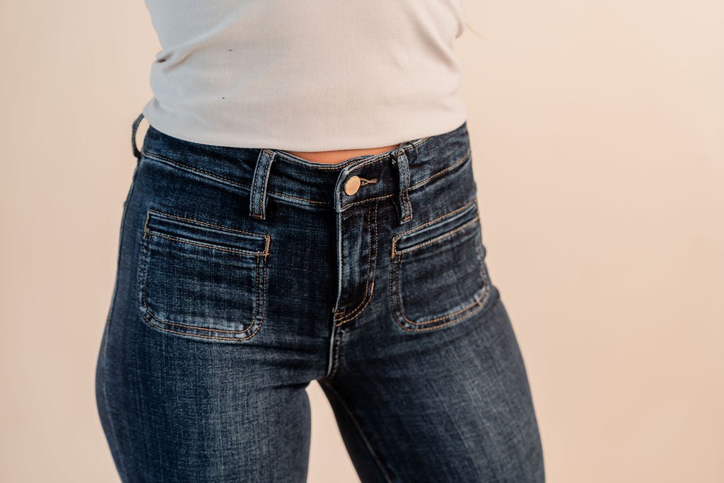 Bootcut Denim W/ Vintage Pocket 34' Inseam - Mainstream Boutique