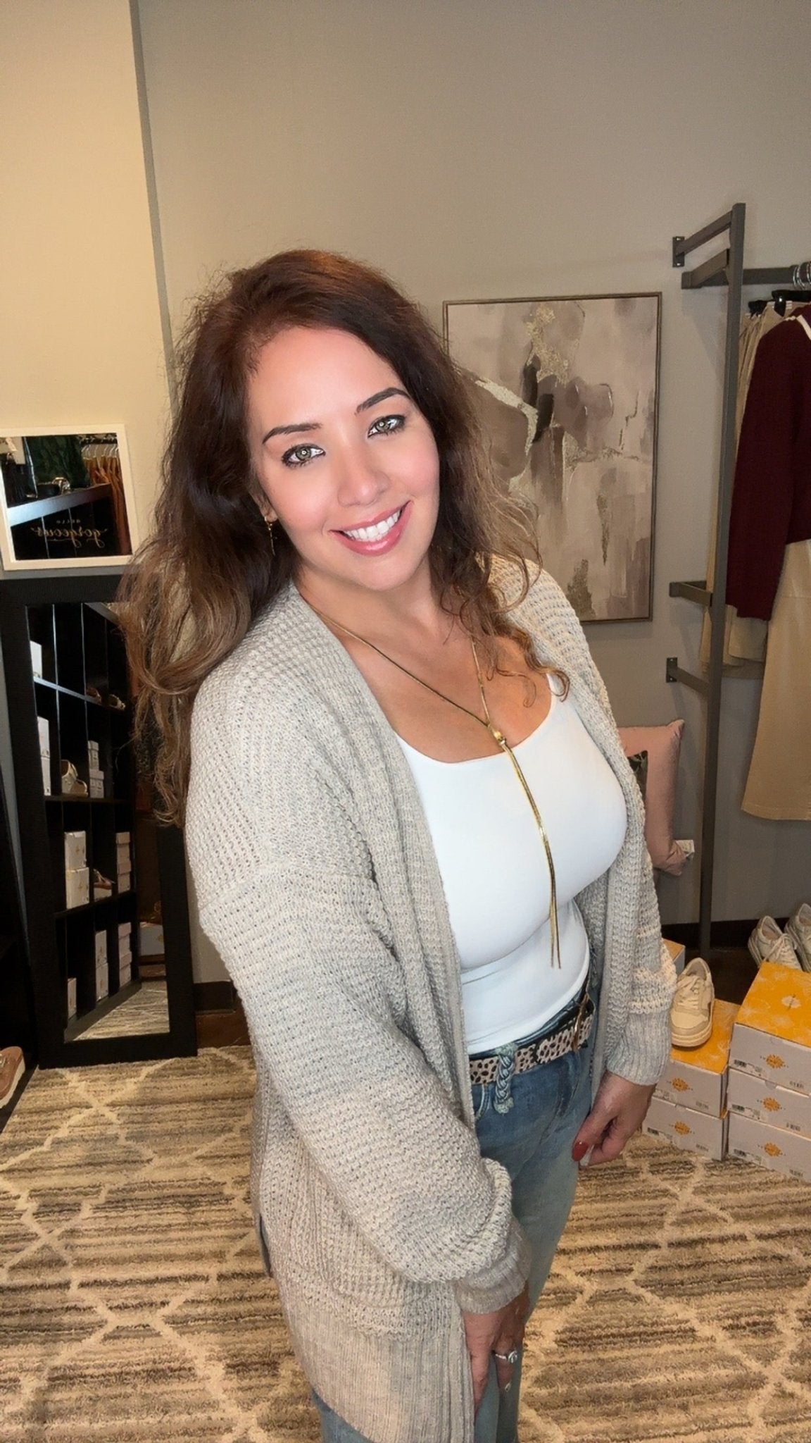 Waffle Knit Cardigan - Mainstream Boutique