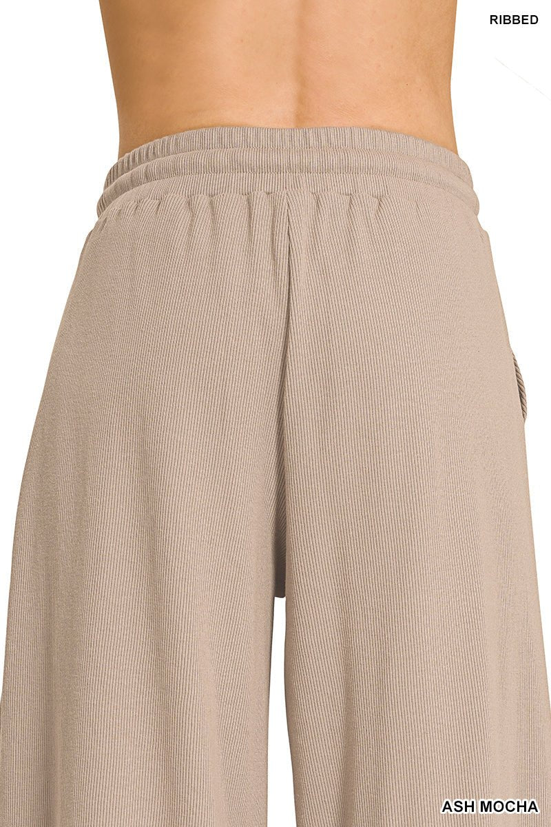 Ribbed Short Sleeve Top & Pants Set - Mainstream Boutique