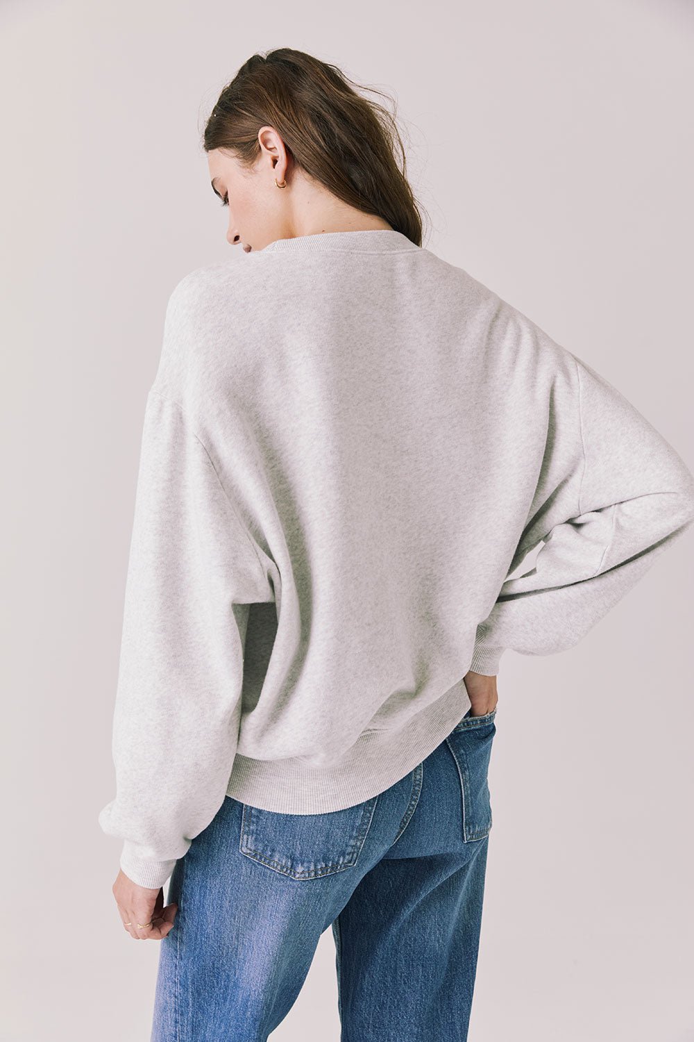 Chaser Star Chainstitch Long Sleeve - Lt. Heather Grey - Mainstream Boutique