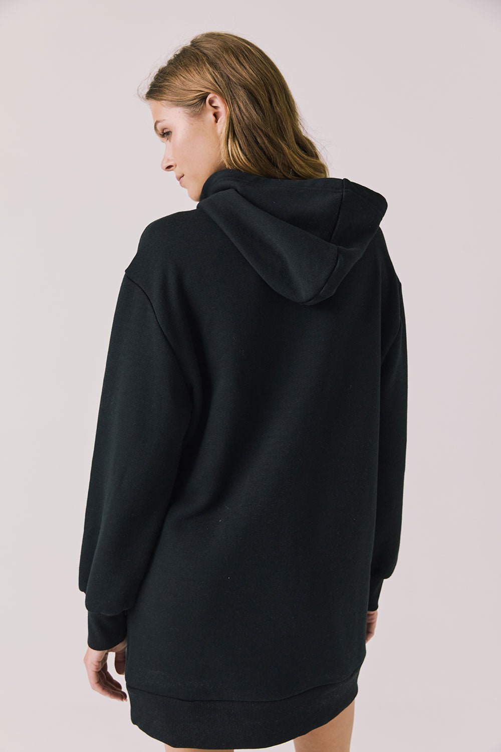 Aster True Black Hoodie Dress - Mainstream Boutique