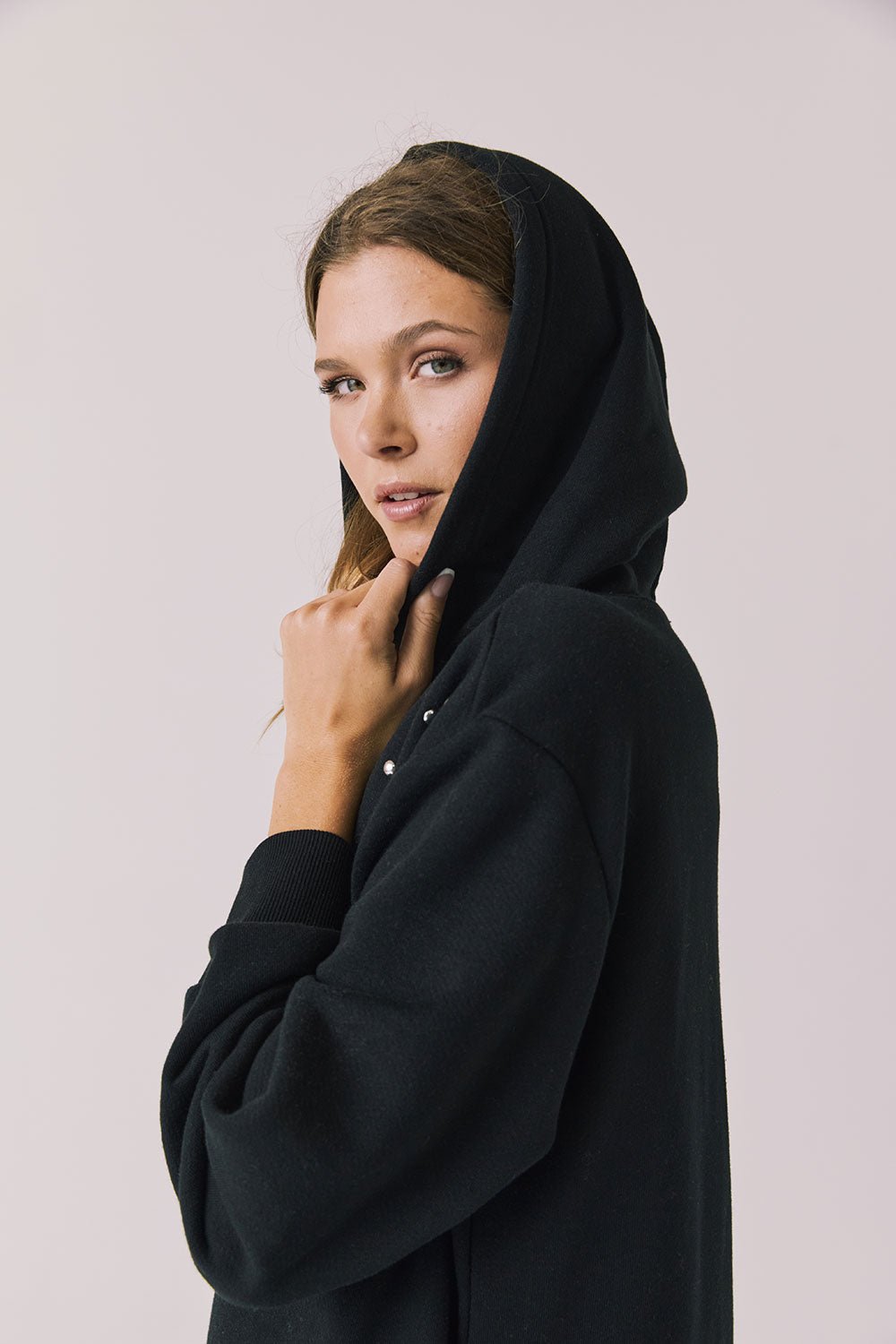 Aster True Black Hoodie Dress - Mainstream Boutique