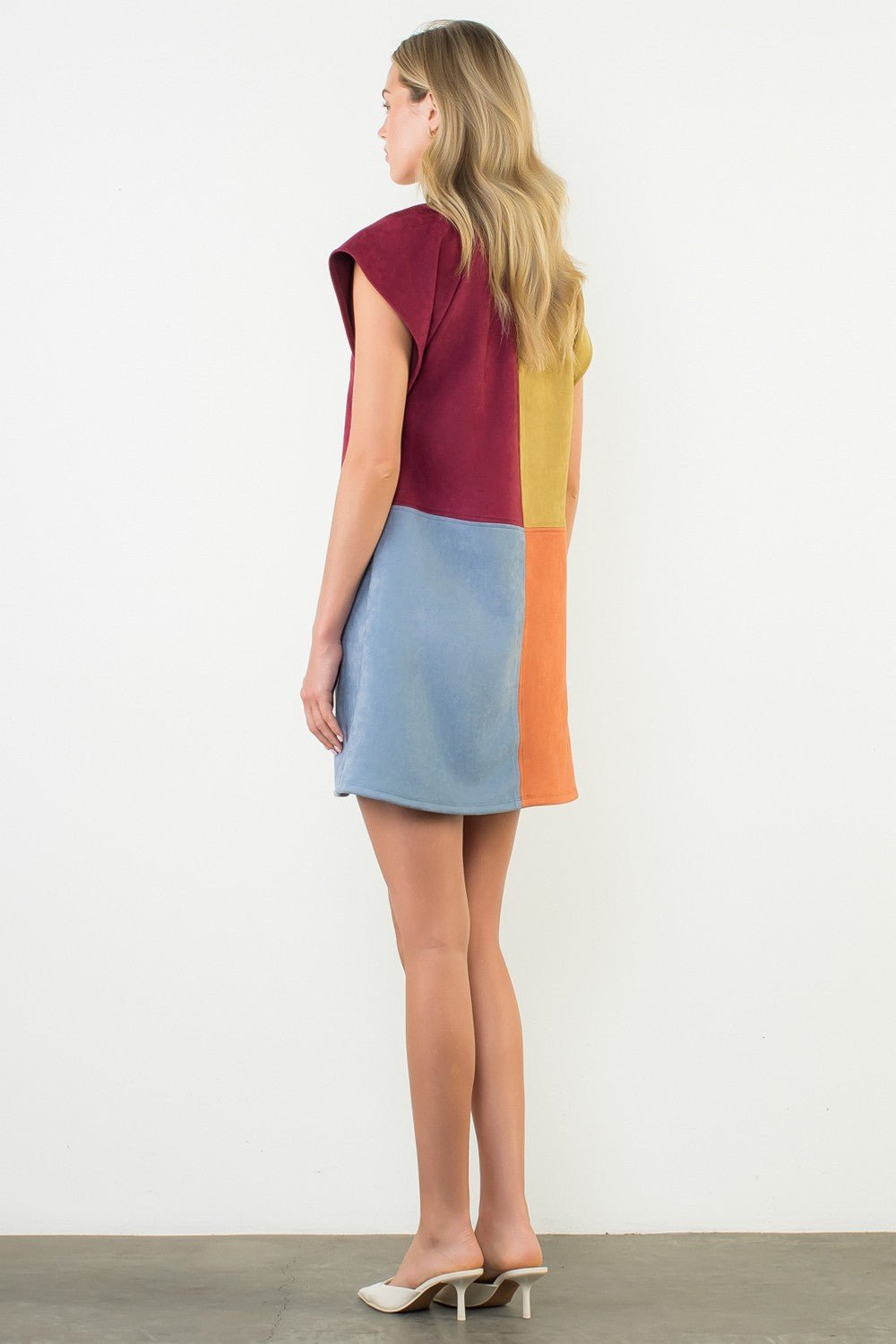 Short Sleeve Color Blocked Dress - Mainstream Boutique