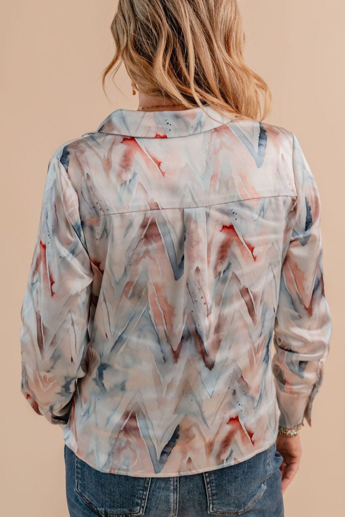 Long Sleeve Shirt With Twisted Front And Buttons - Mainstream Boutique