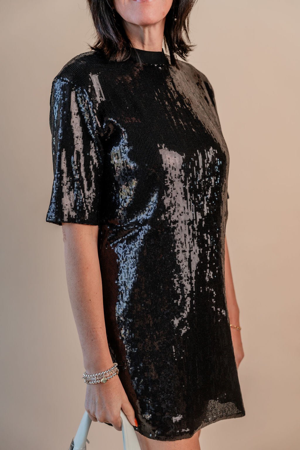 Short Sleeve Crewneck Dress - Mainstream Boutique