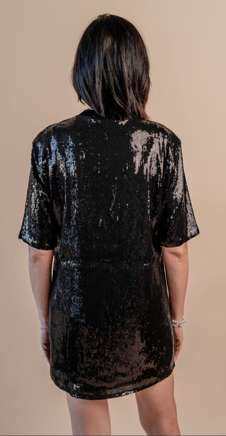 Short Sleeve Crewneck Dress - Mainstream Boutique