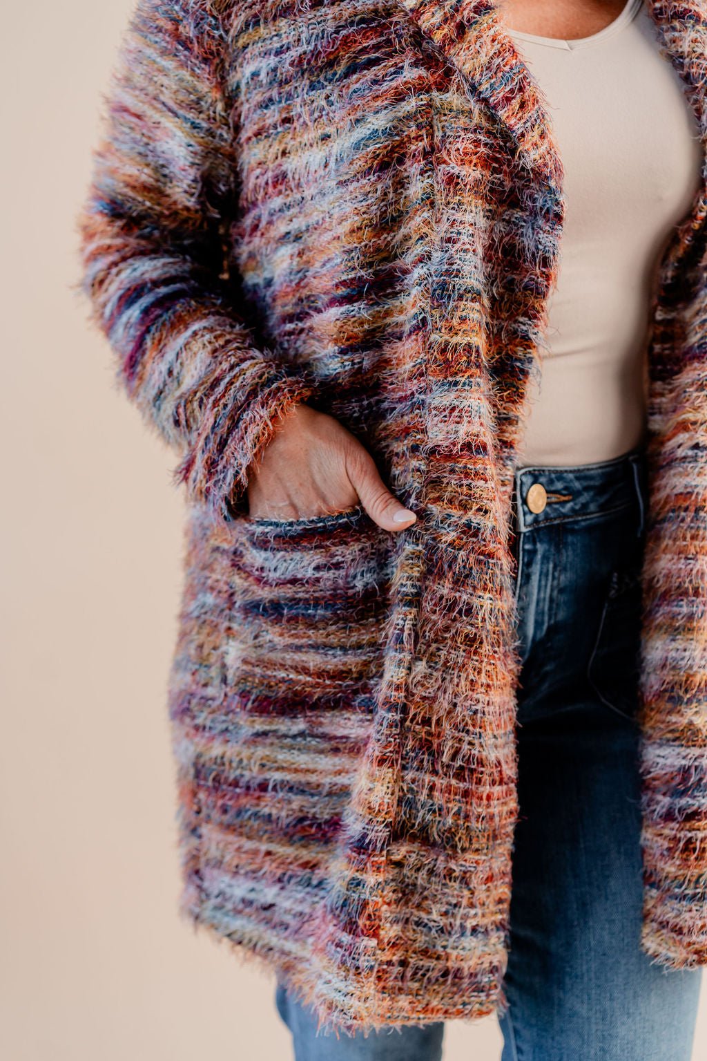 Long Sleeve Open Front Cardigan - Mainstream Boutique