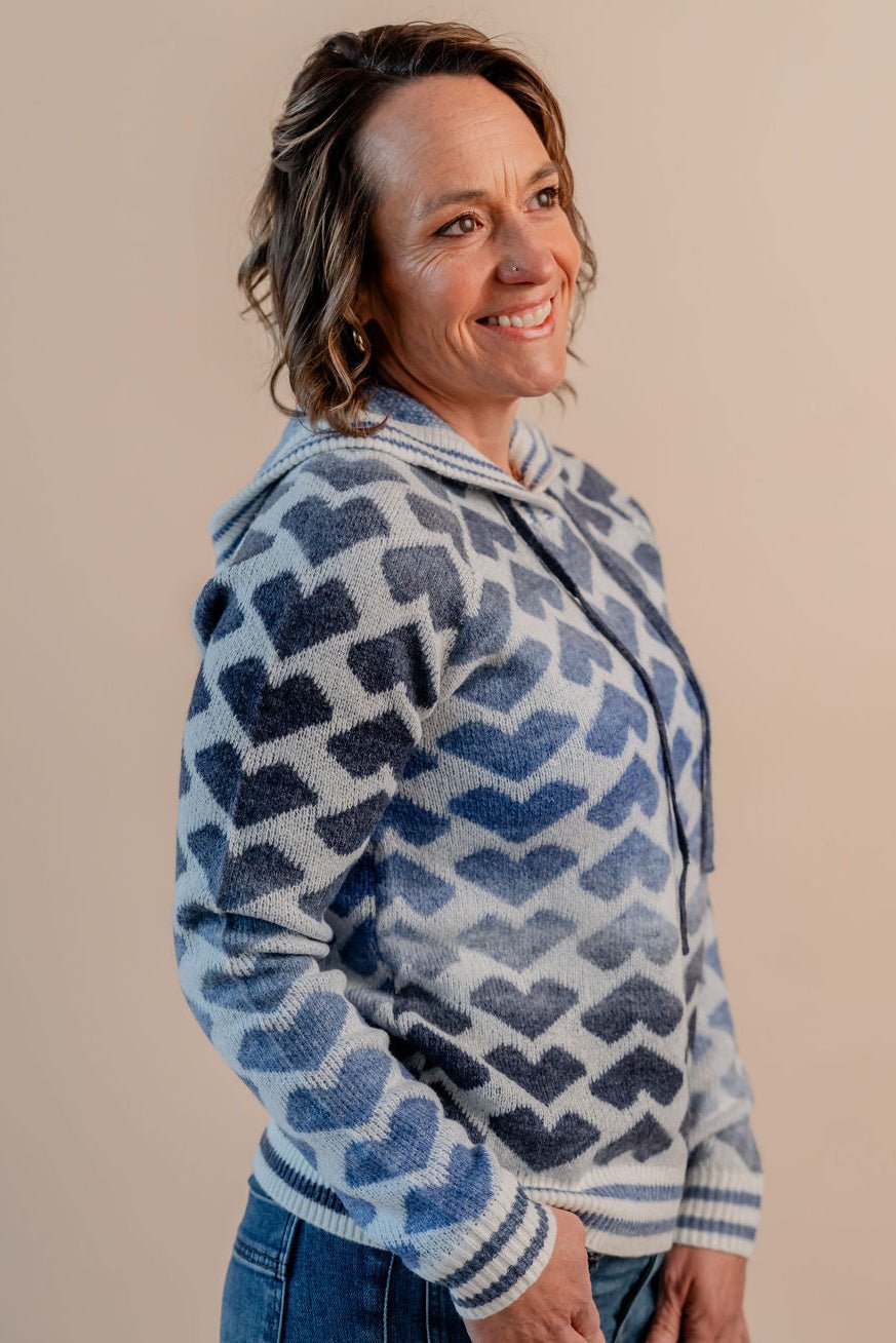 Raglan Popover Hooded Sweater - Mainstream Boutique
