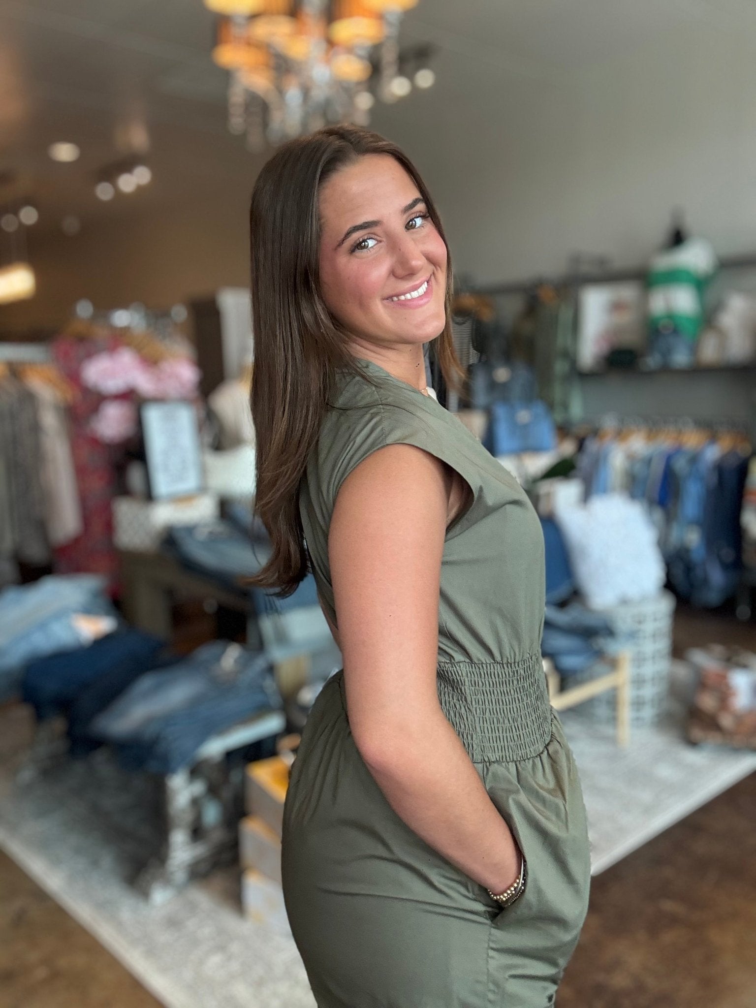 Cap Sleeve Front Zip Romper - Mainstream Boutique