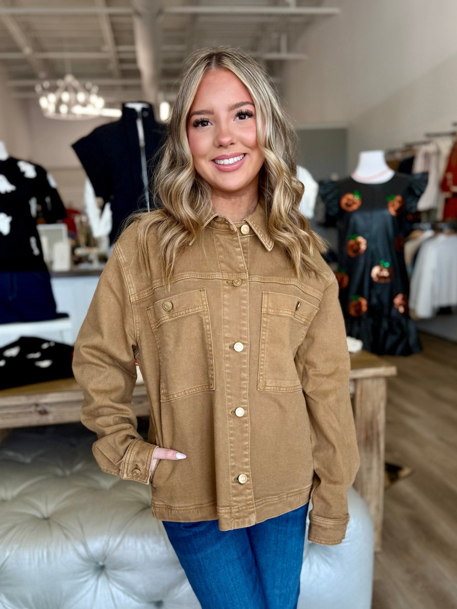 Barb - Jacket W/Shirt Collar - Mainstream Boutique