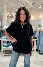 Boat Neck 1/2 Sleeve Dolman Sweater