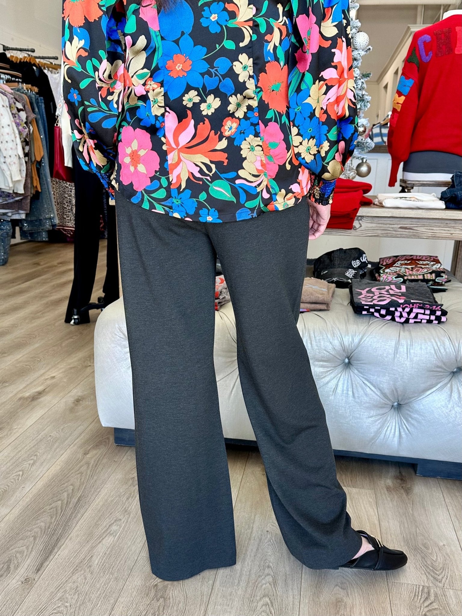 Meg - Wide Leg Pants W/Trouser - Mainstream Boutique