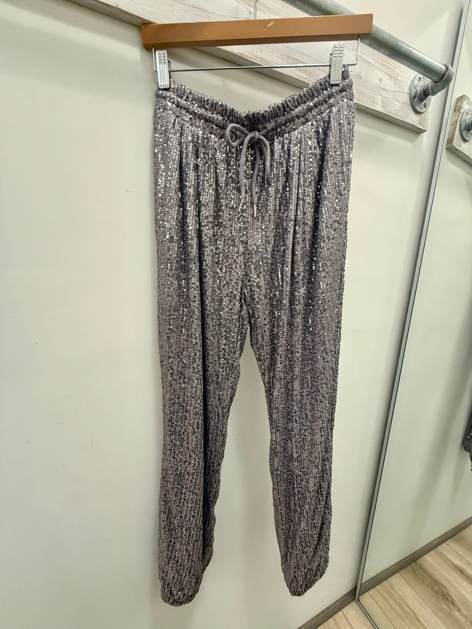 Sequin Drawstring Jogger - Mainstream Boutique