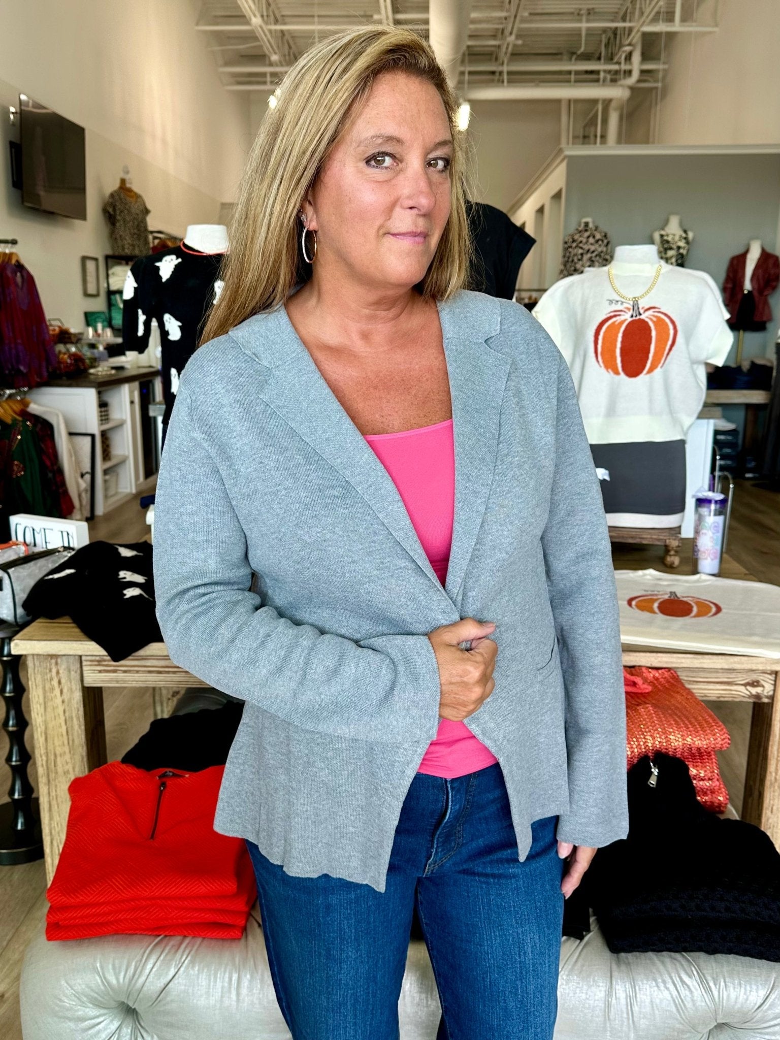 Sweater Blazer - Mainstream Boutique
