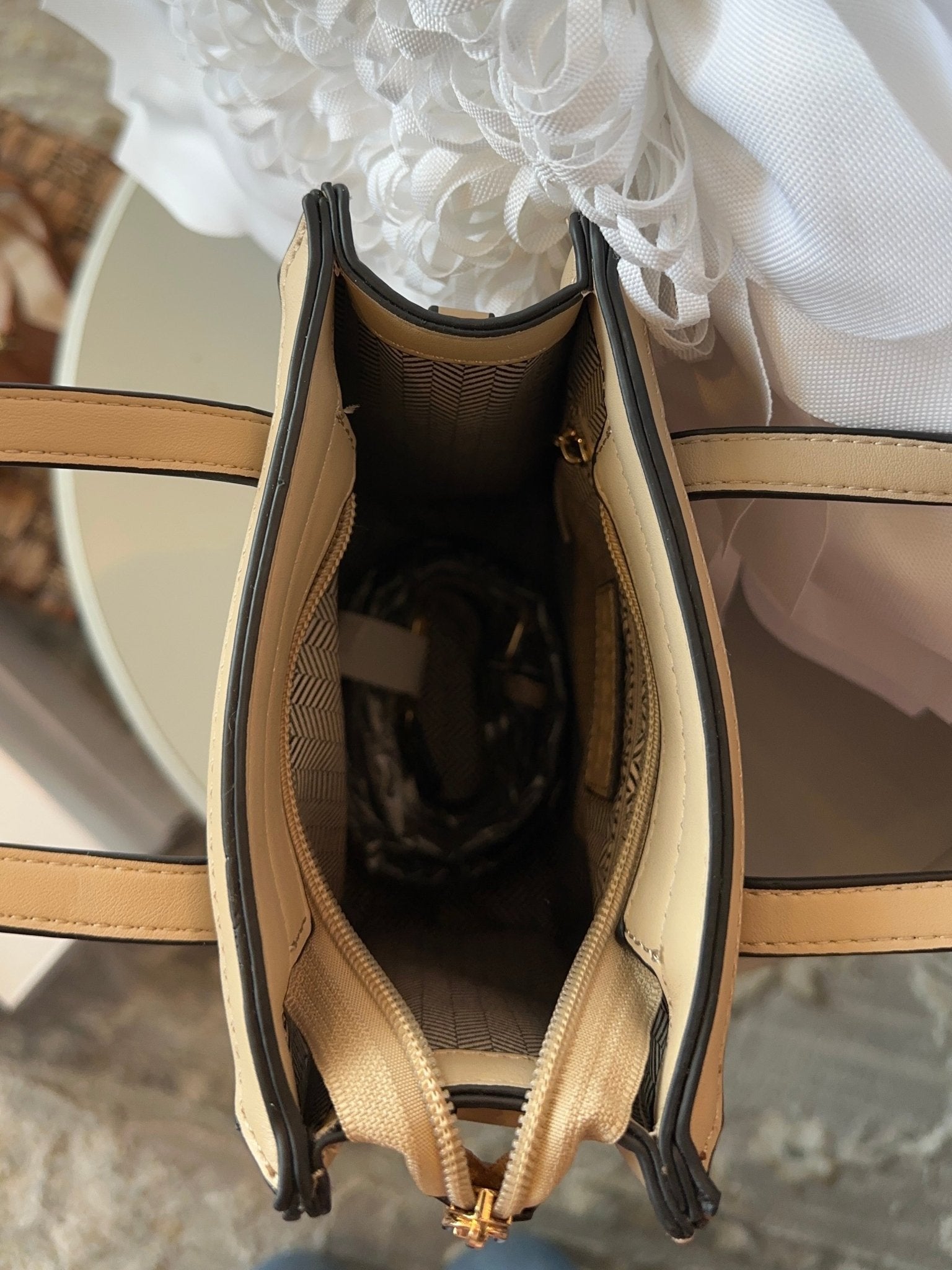 Snakeskin Textured Satchel - Mainstream Boutique