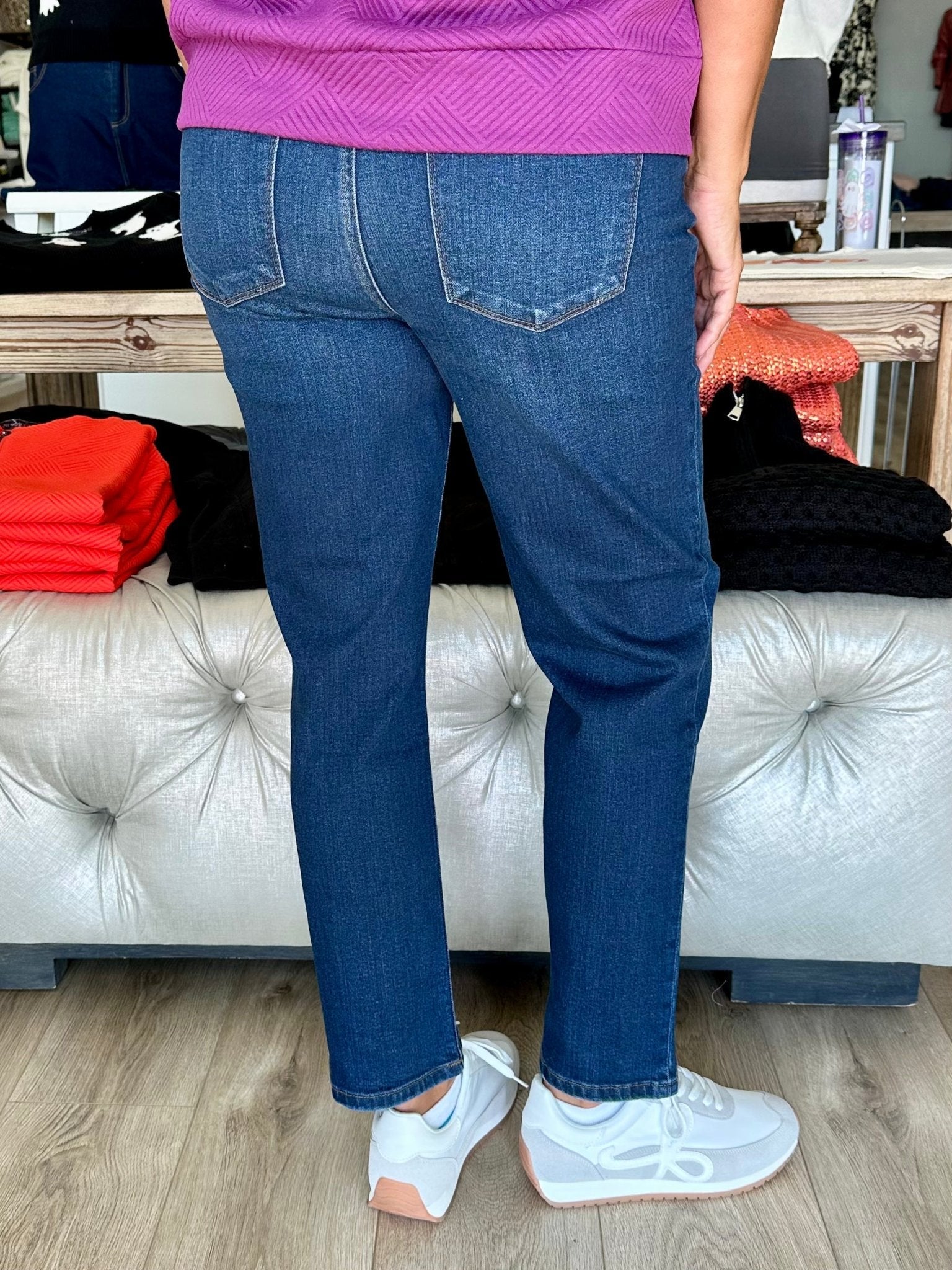 Reese High Rise Fab AB Ankle Straight Regular Hem - Mainstream Boutique