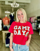 GAME DAY FOOTBALL PATCH TOP - Mainstream Boutique
