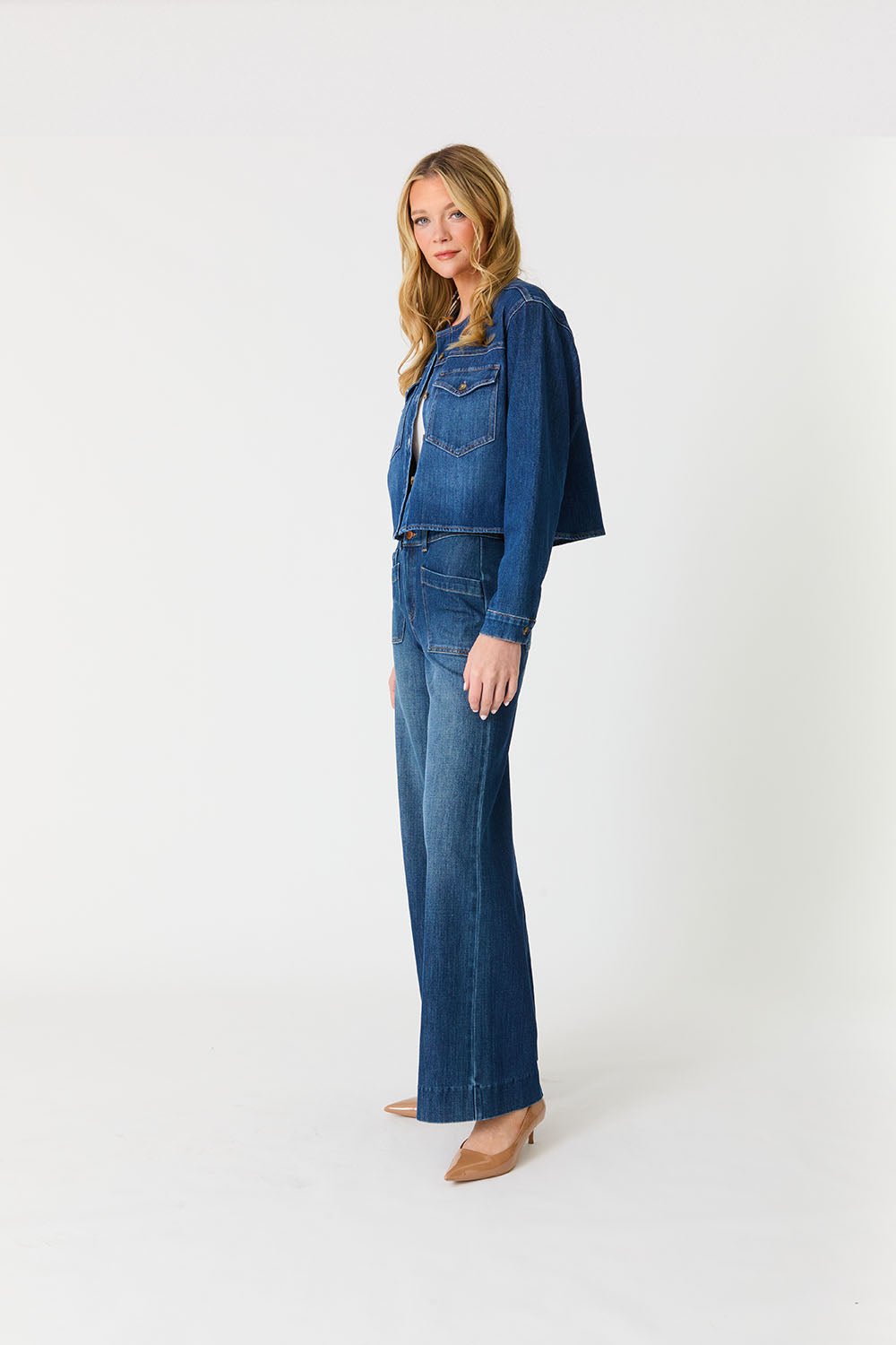 Level99 Maeve Denim Pant - Pool Blue - Mainstream Boutique