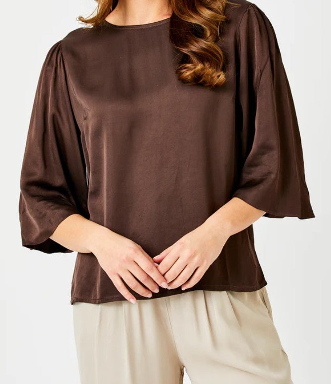 Gina Satin Top - Mainstream Boutique