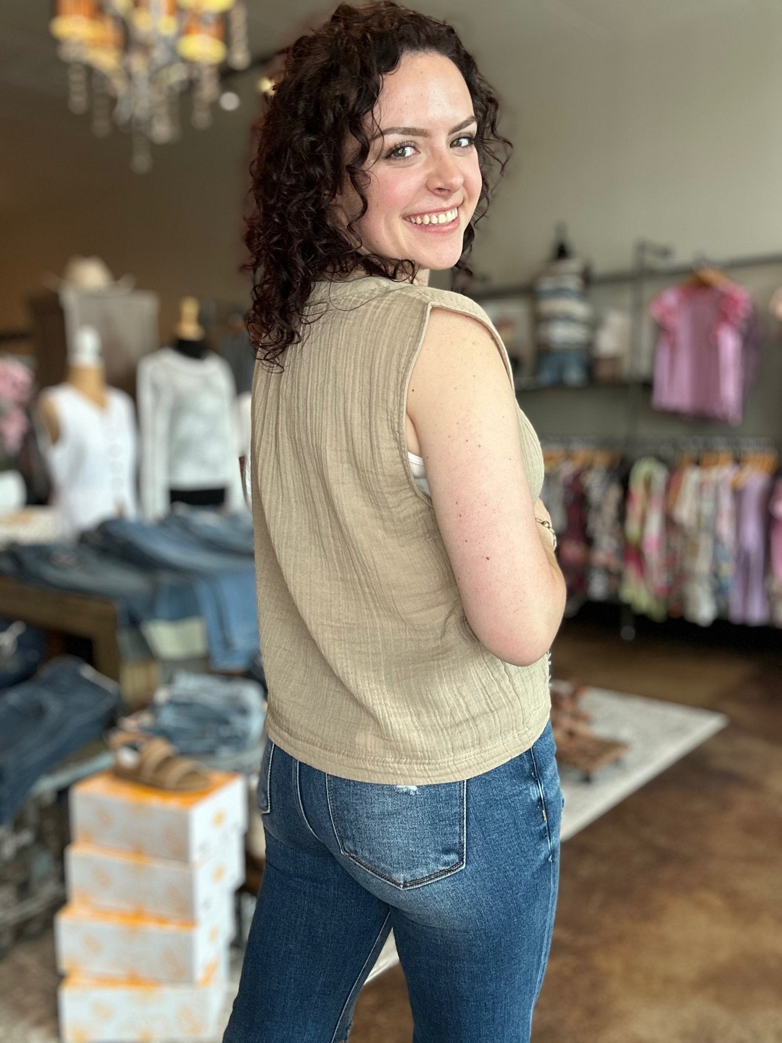 Cliffside V - Neck Airy Top - Mainstream Boutique