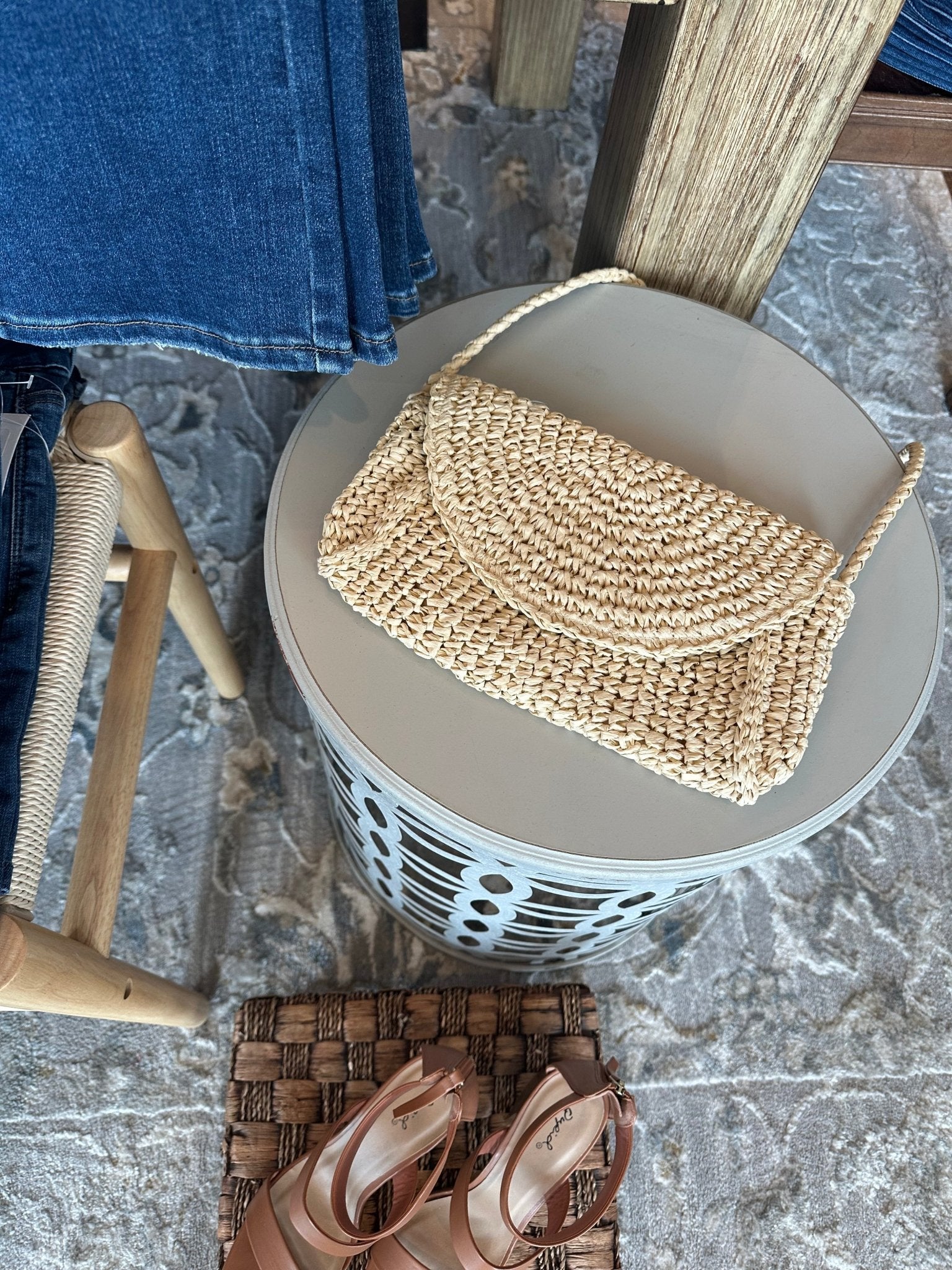 Sand Dollar Mini Straw Bag - Mainstream Boutique