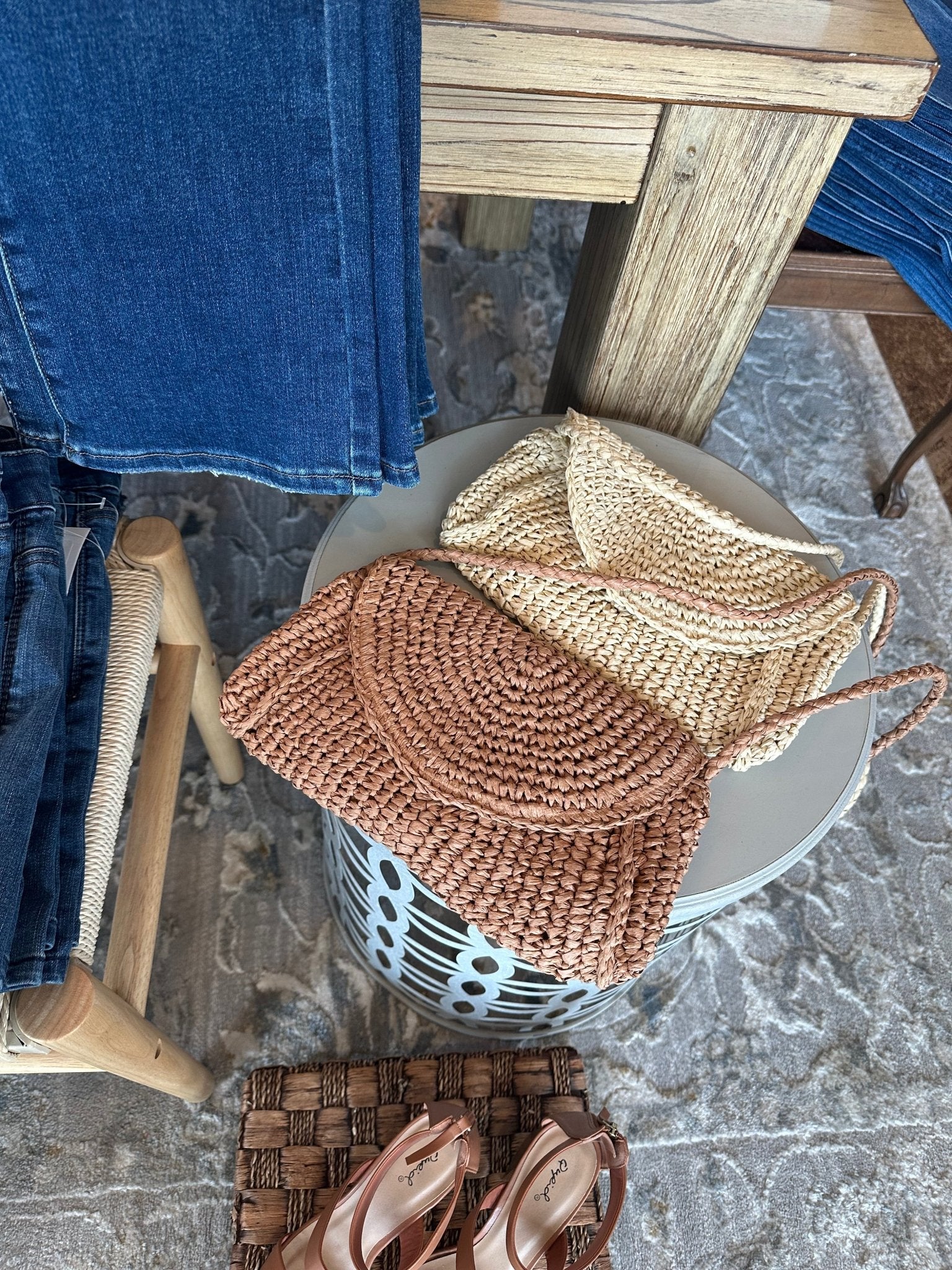 Sand Dollar Mini Straw Bag - Mainstream Boutique