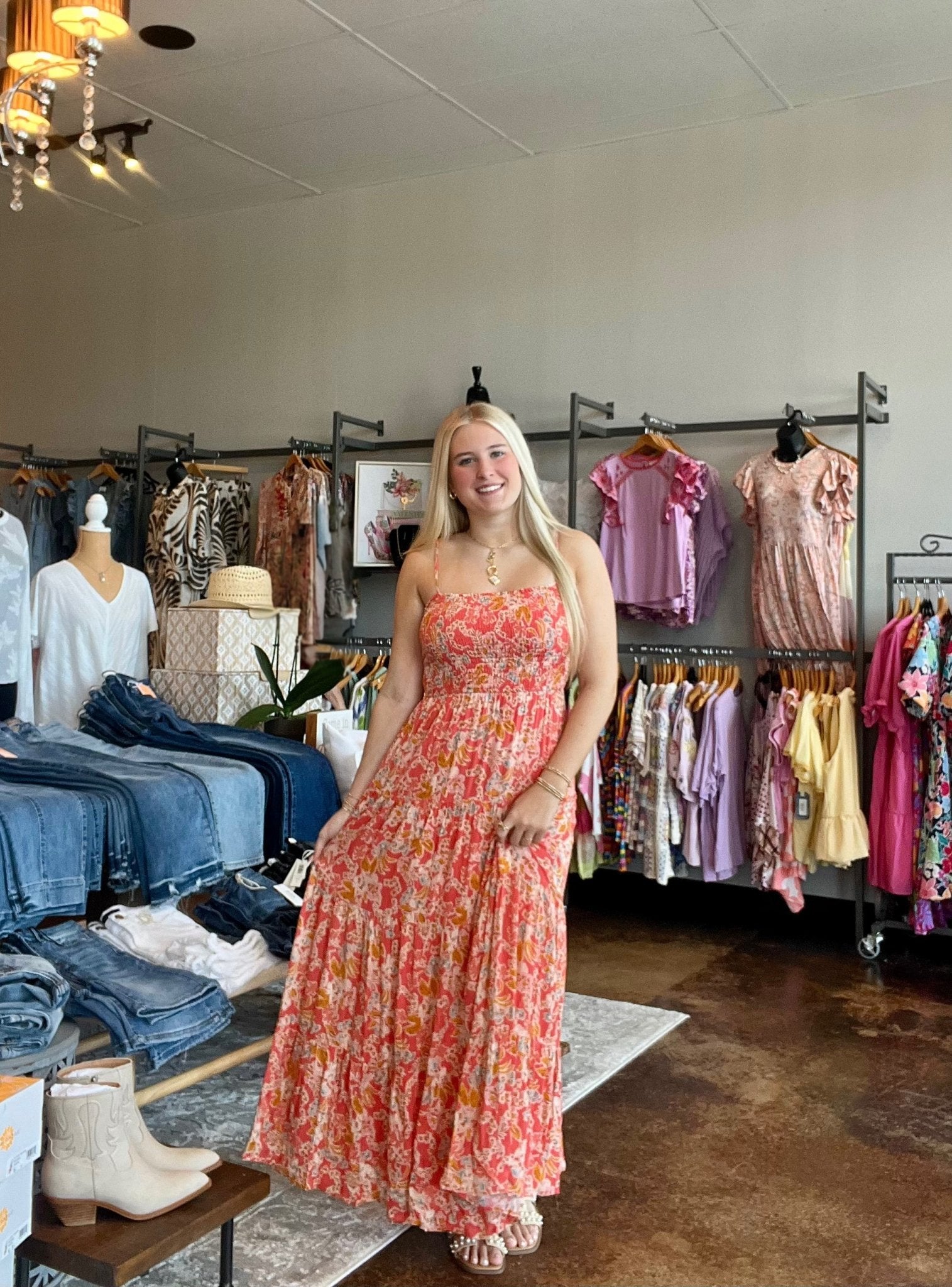 Balos Jardin Floral Midi Dress - Mainstream Boutique