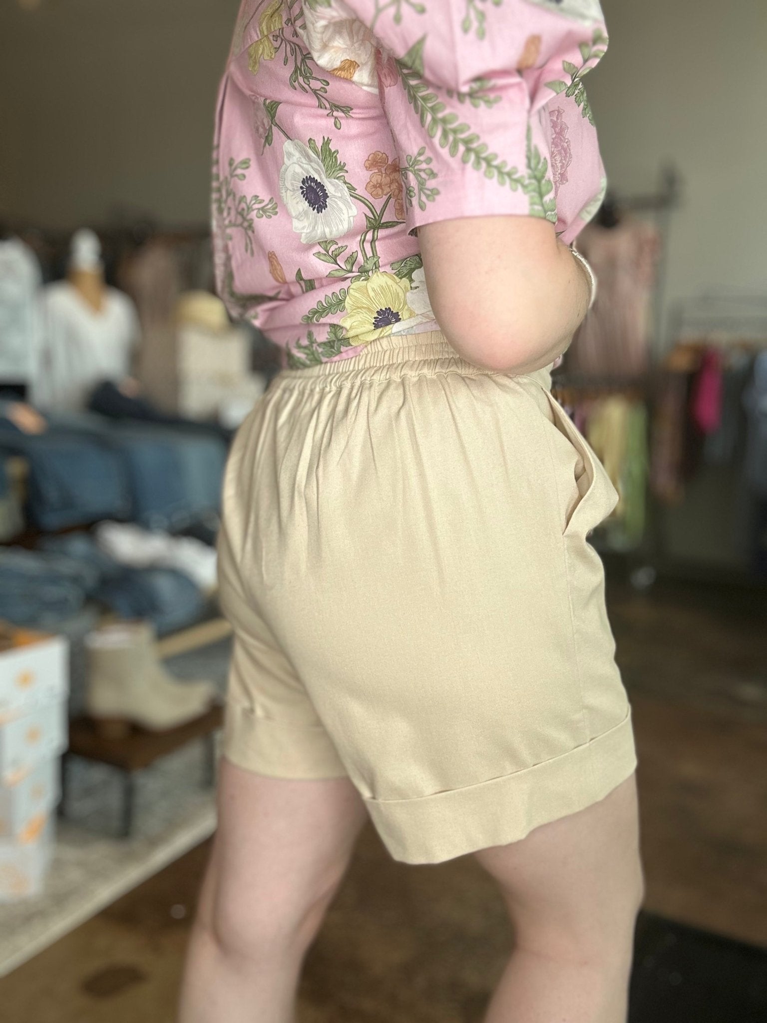 High Waist Pleated Shorts - Mainstream Boutique