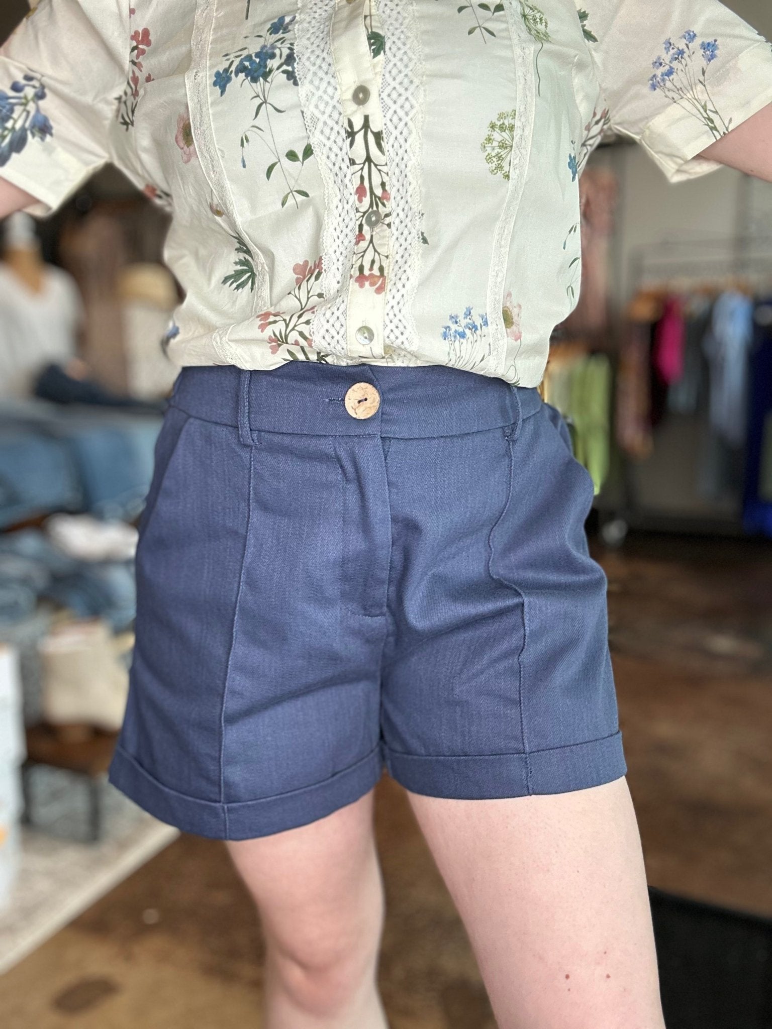 High Waist Pleated Pintuck Shorts - Mainstream Boutique