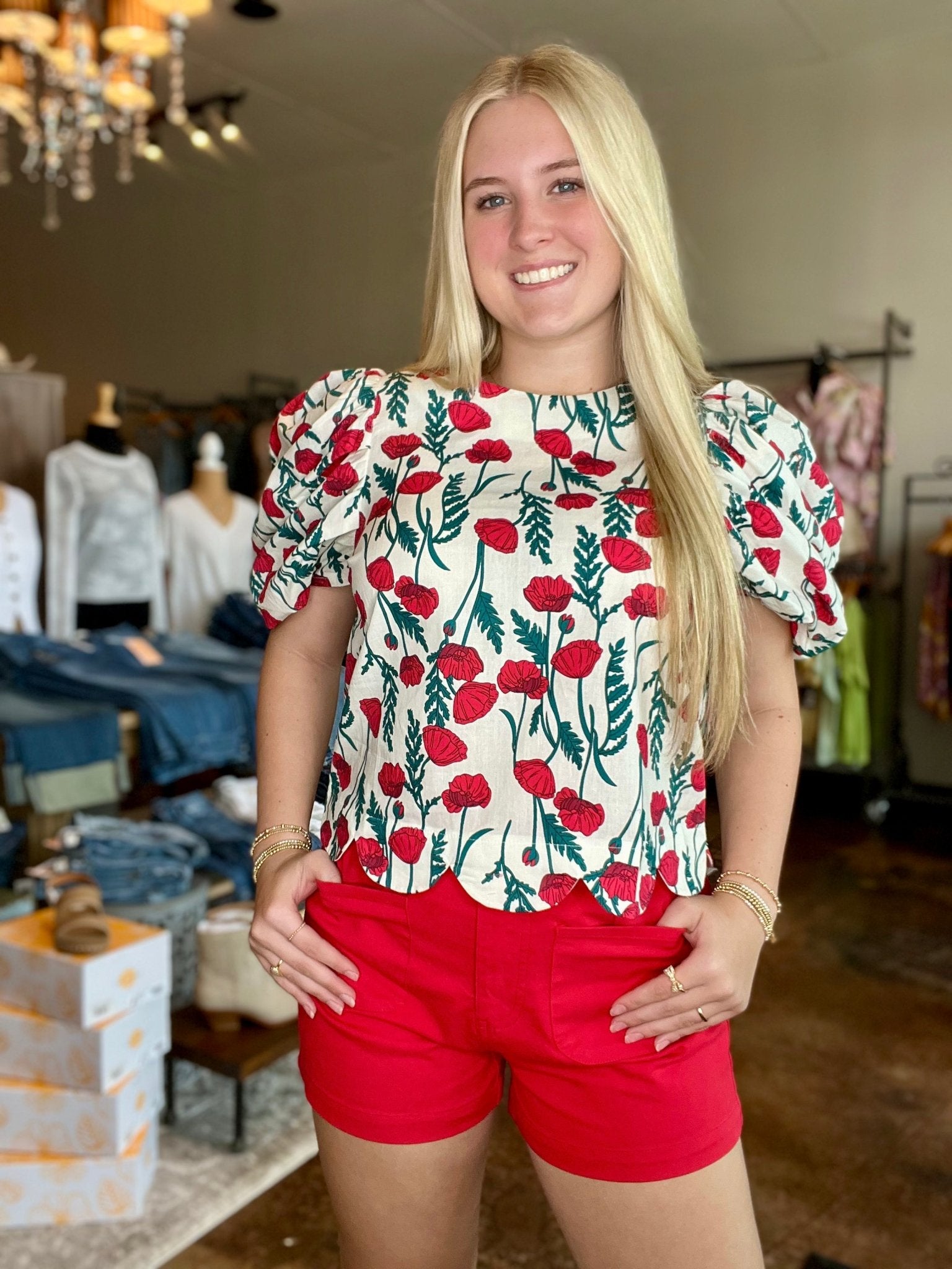 High Waist Shorts With Front Patch Pockets - Mainstream Boutique