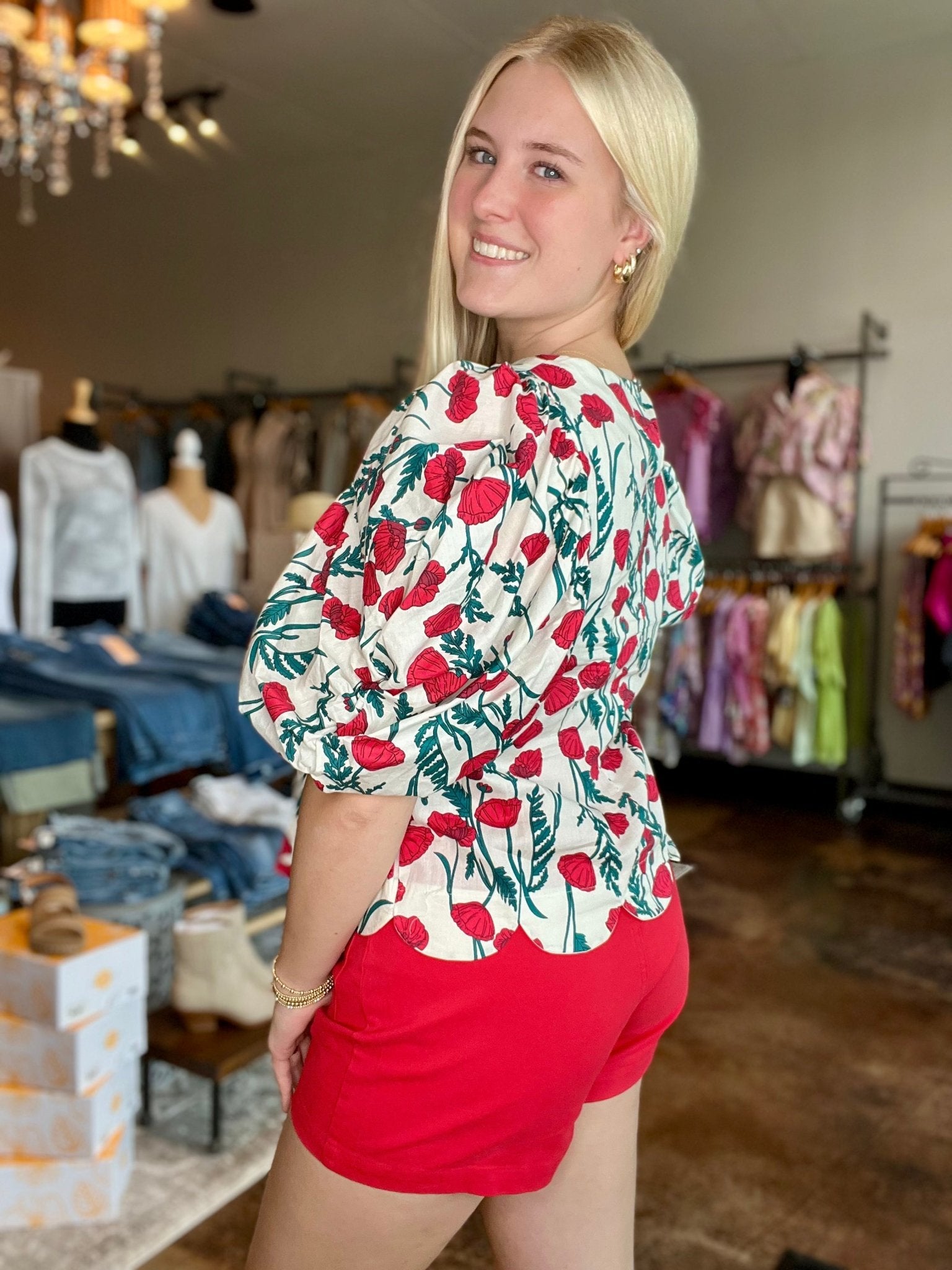 High Waist Shorts With Front Patch Pockets - Mainstream Boutique