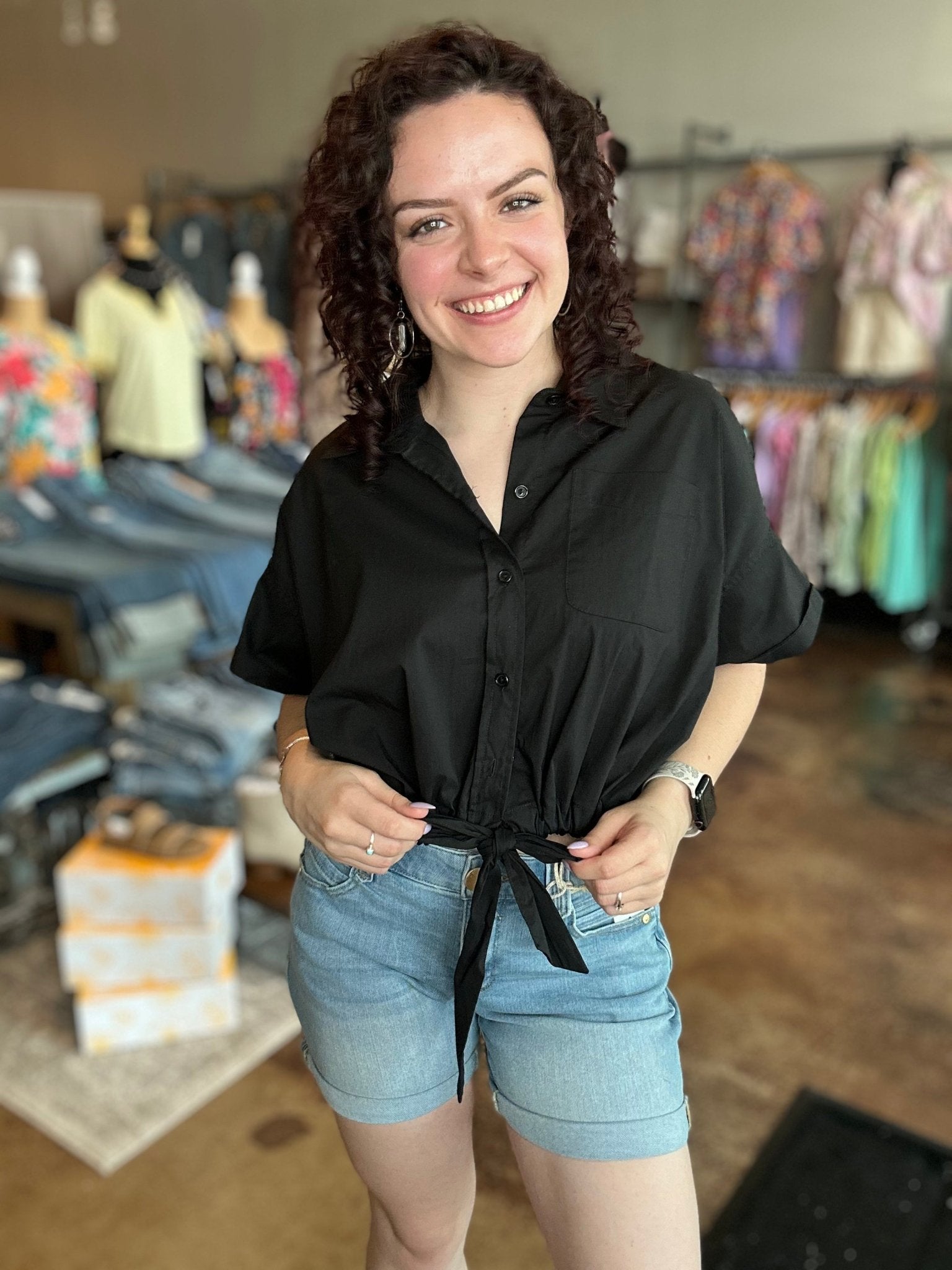 Mid - Rise Slimming Shorts - Mainstream Boutique