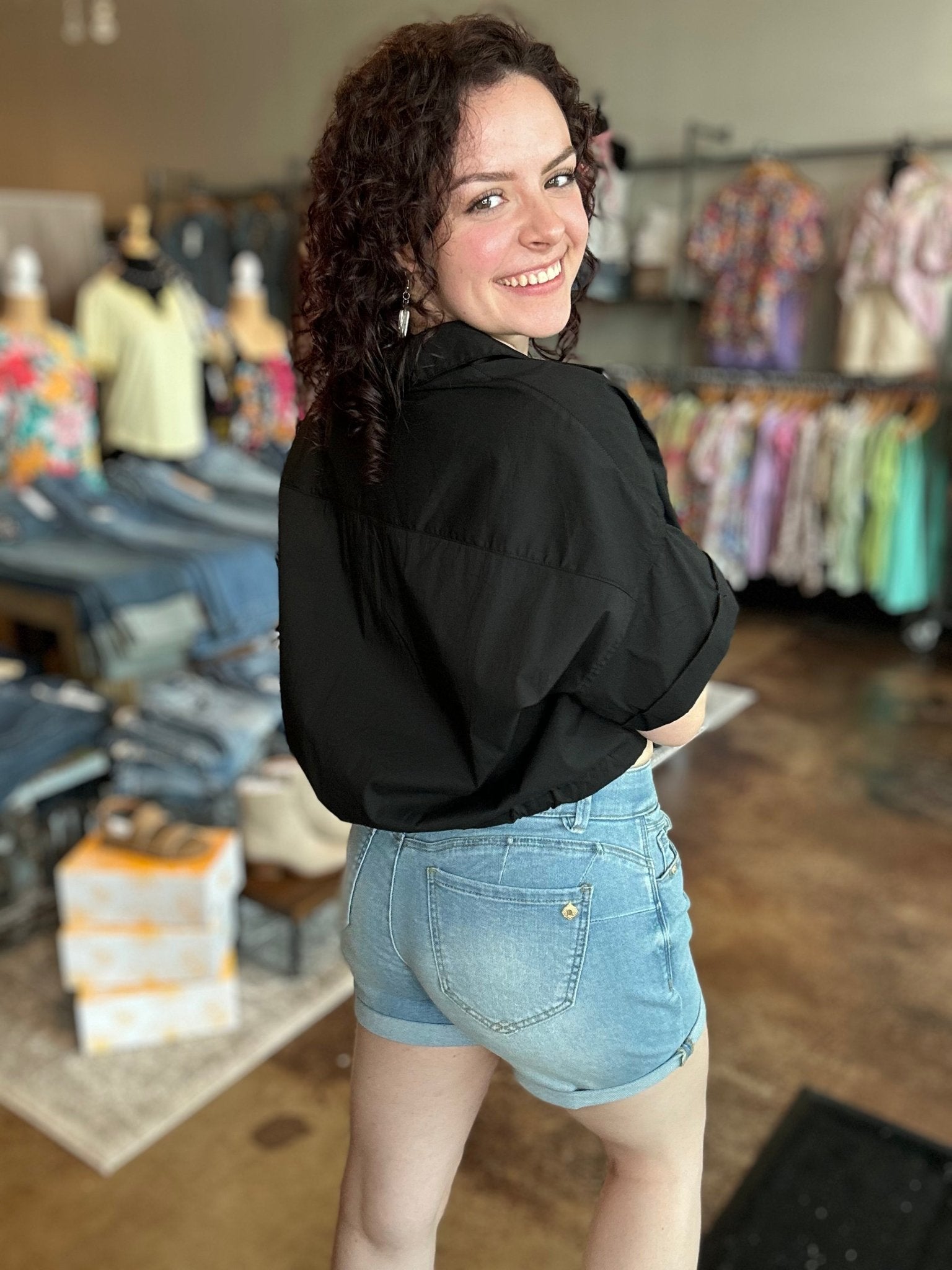 Mid - Rise Slimming Shorts - Mainstream Boutique