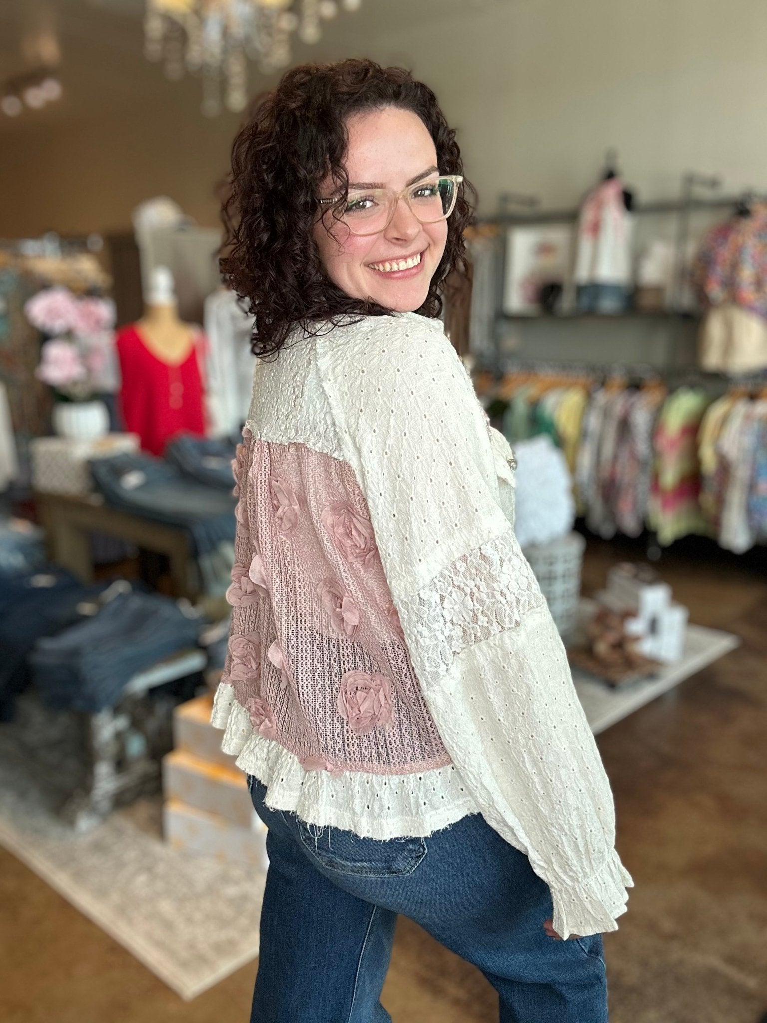 Vintage Washed Balloon Sleeve Jacket - Mainstream Boutique