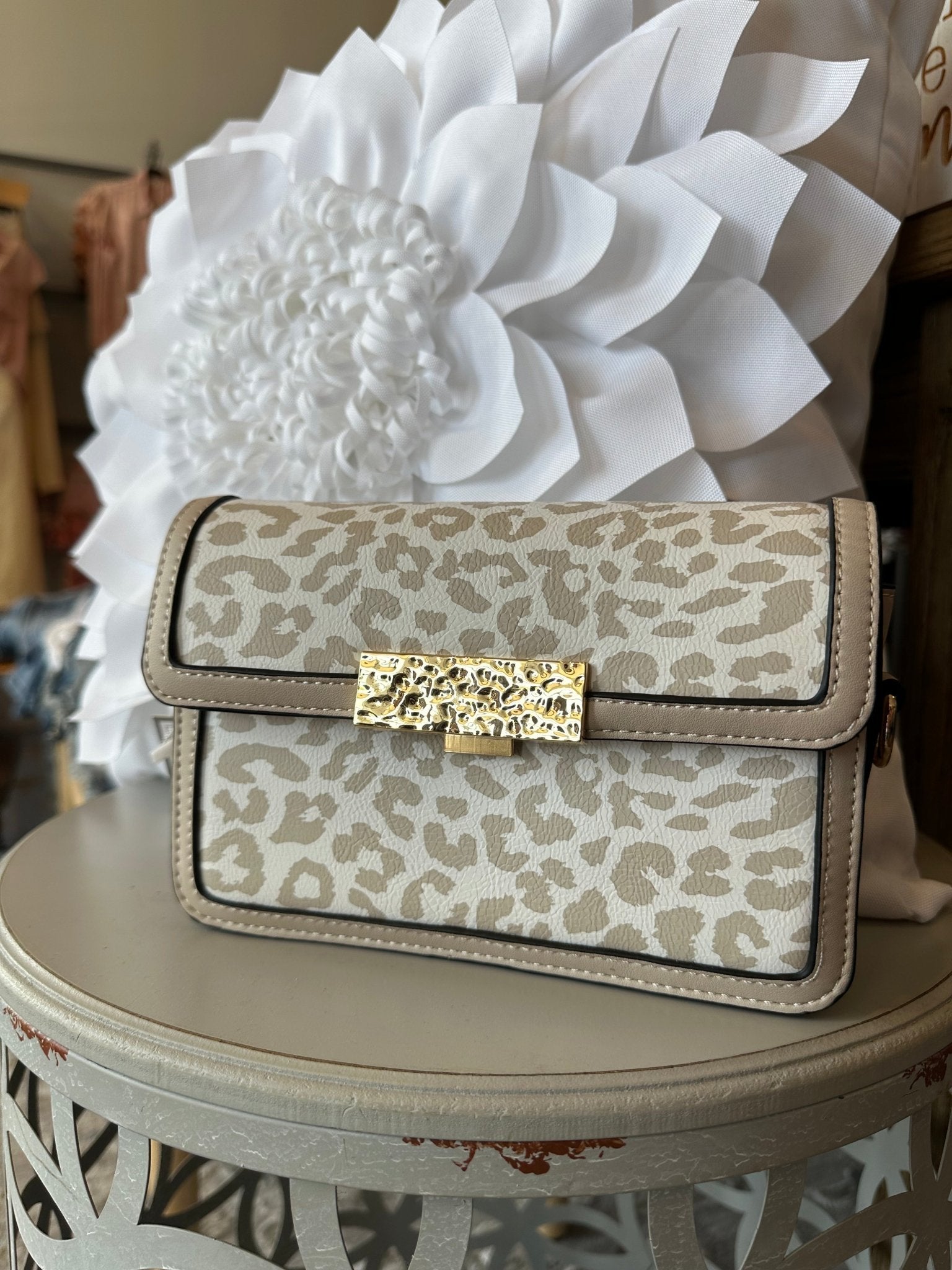 Gold Accented Cheetah Crossbody Bag - Mainstream Boutique