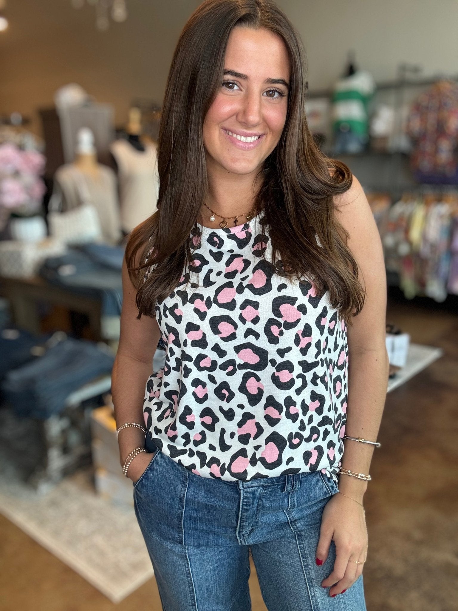 Leopard Print Tank Top - Mainstream Boutique