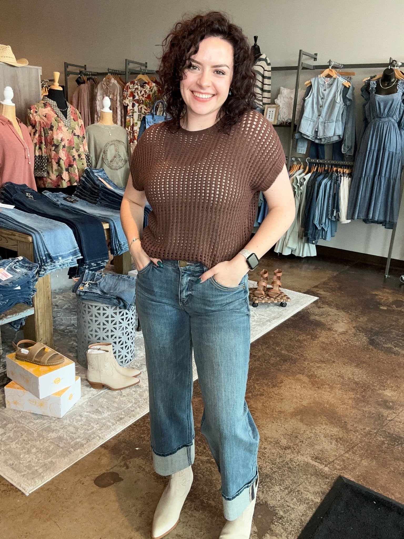 Crochet Knit Hollow Sweater - Mainstream Boutique