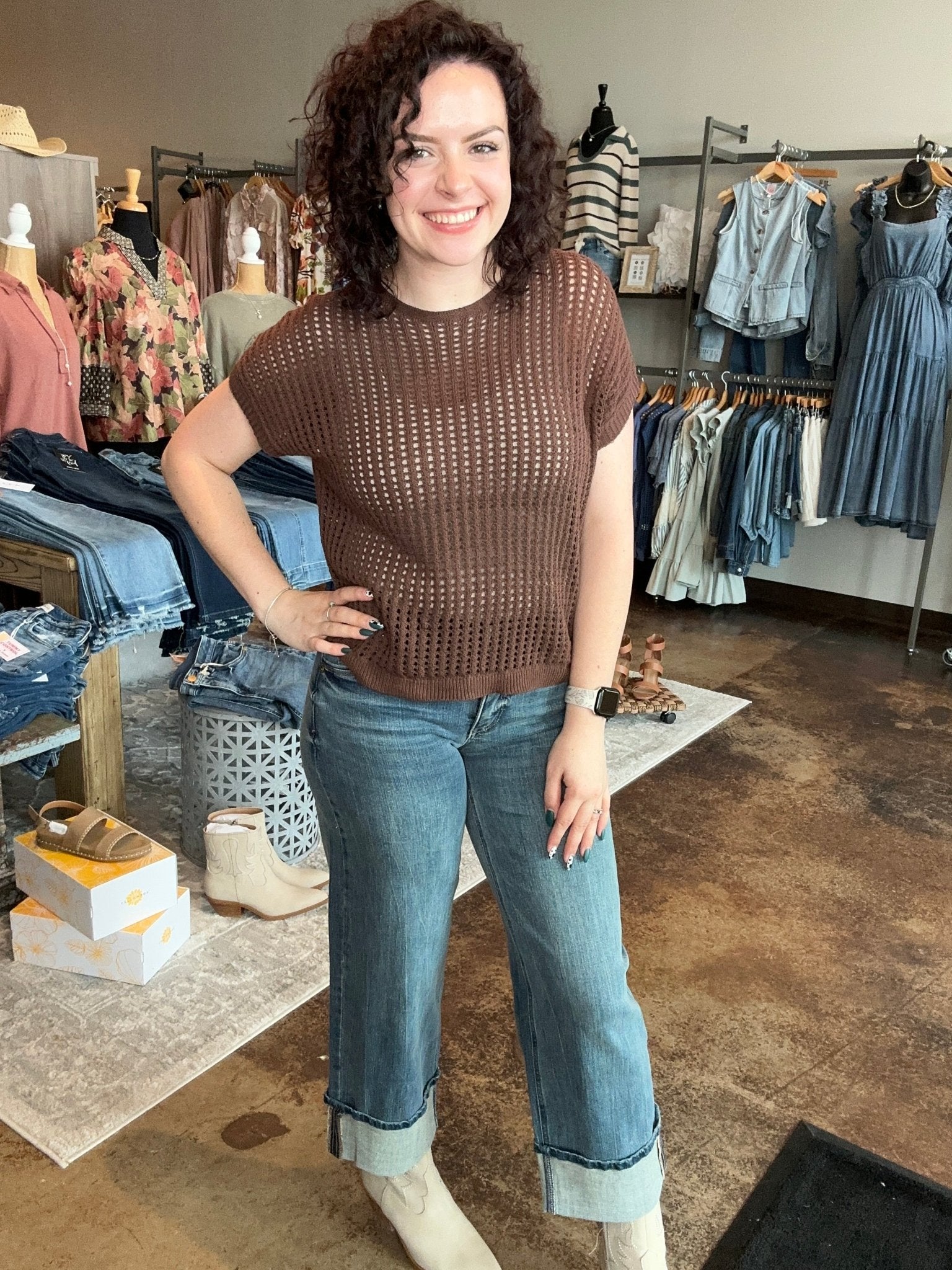 Crochet Knit Hollow Sweater - Mainstream Boutique