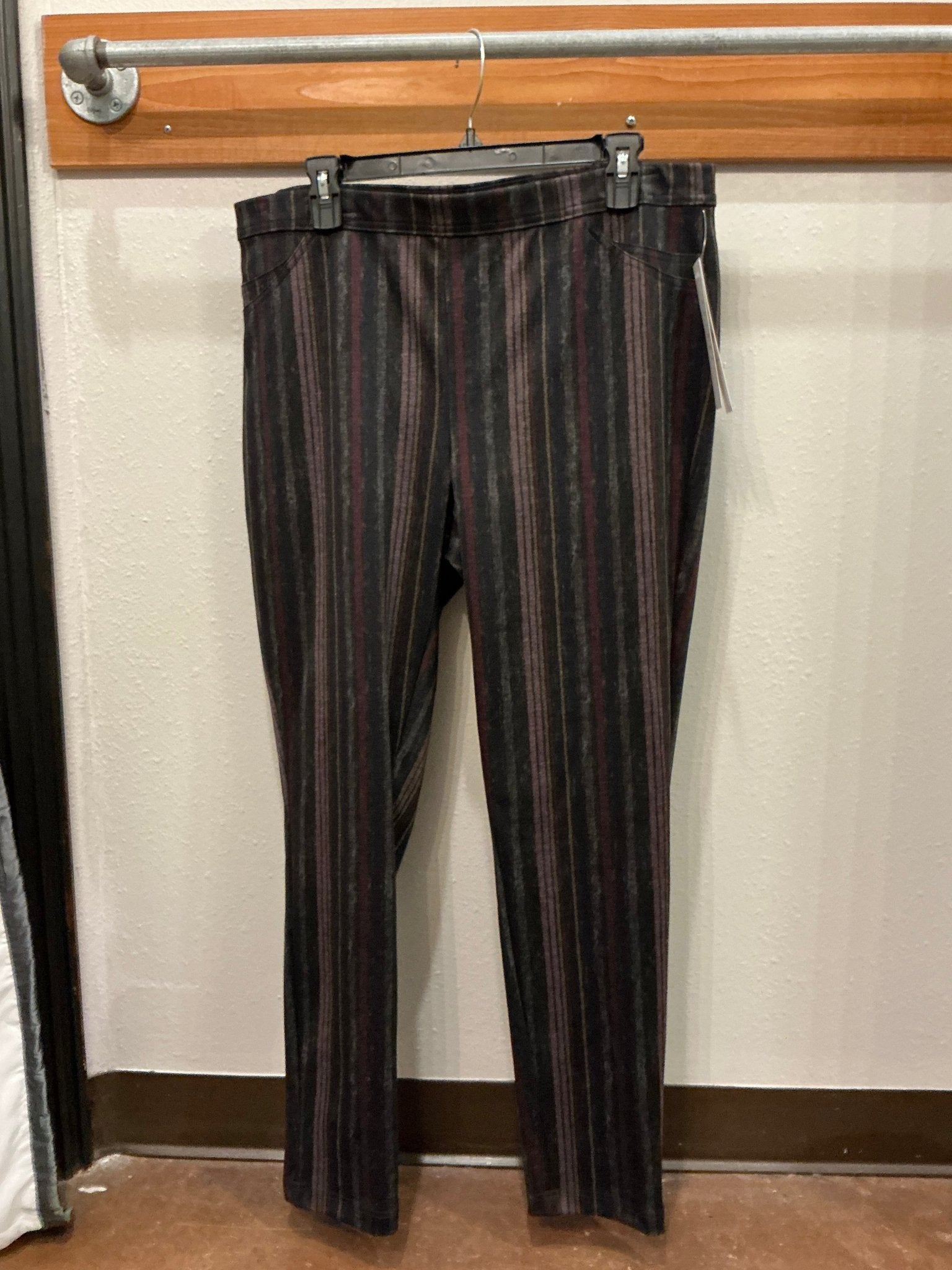 Striped Pull On Slacks - Mainstream Boutique