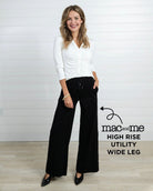 Mac And Me Ponte Utility Wide Leg Pant - Mainstream Boutique