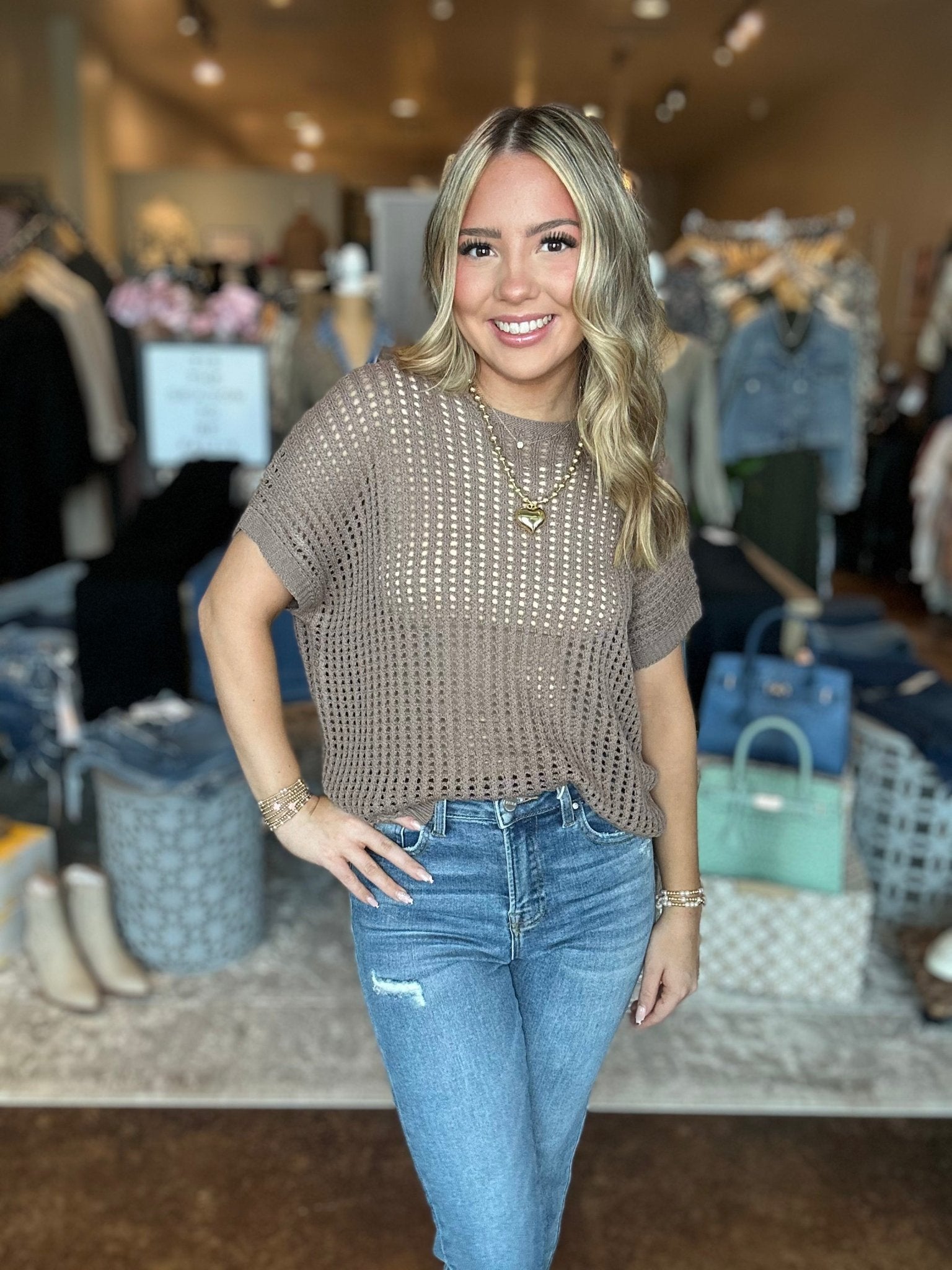 Crochet Knit Hollow Sweater - Mainstream Boutique