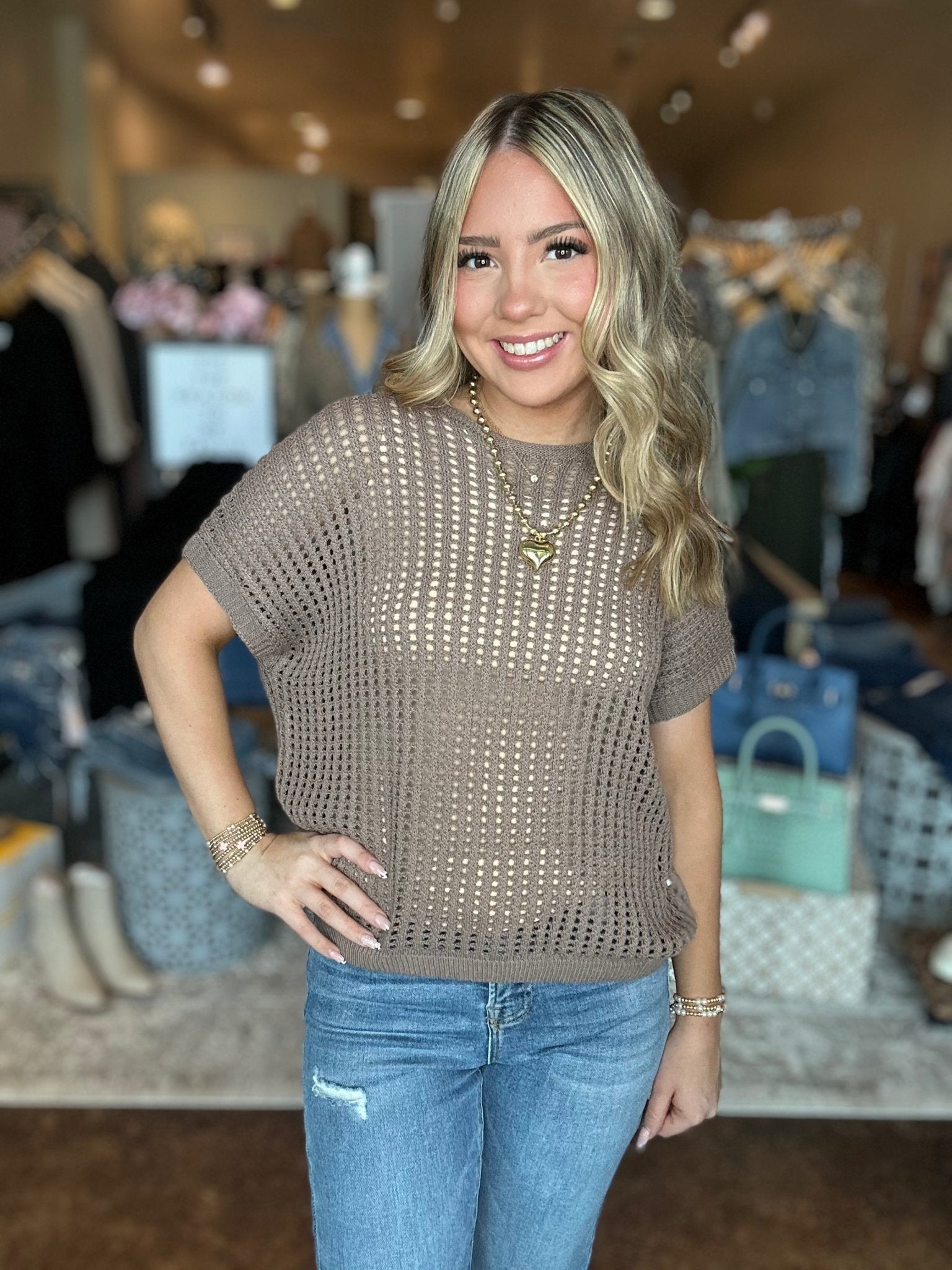 Crochet Knit Hollow Sweater - Mainstream Boutique
